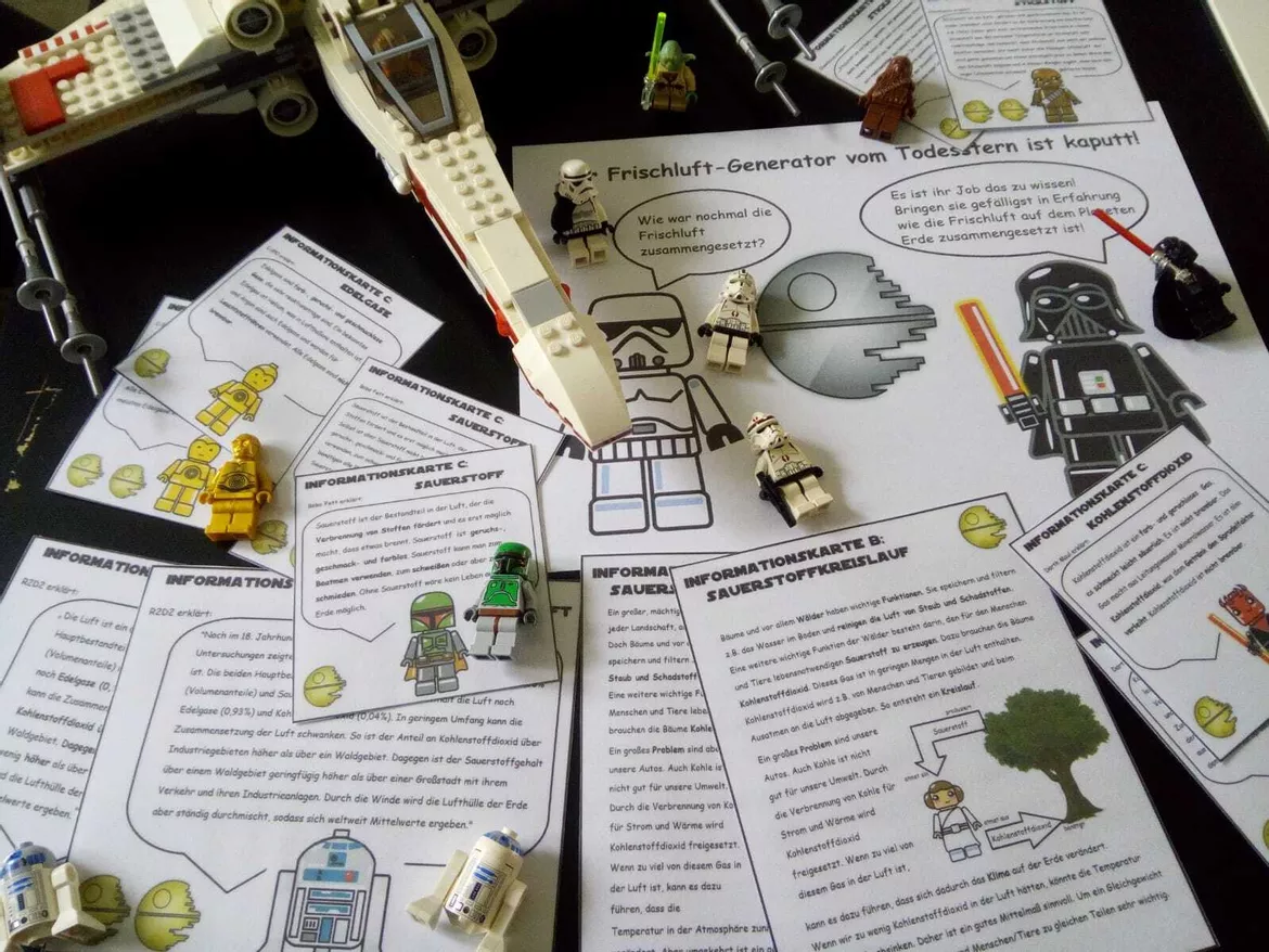 Bild in der Beschreibung des Unterrichtsmaterials Stationen: Zusammensetzung der Luft (inspired by star wars®) von Natur.Wissen.schaffen #1