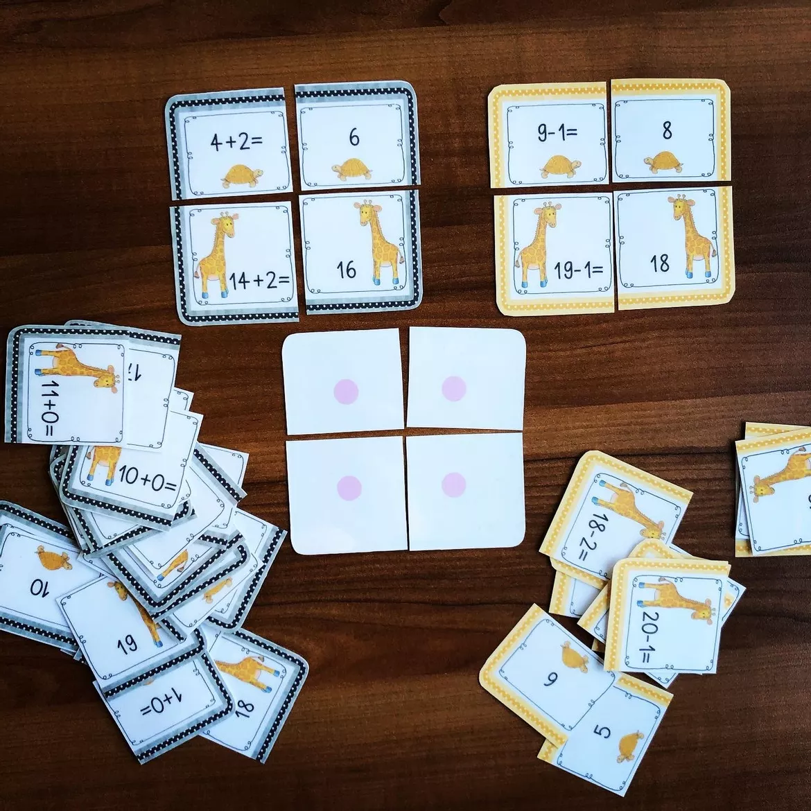 Bild in der Beschreibung des Unterrichtsmaterials Analogieaufgaben bis 20 – Puzzle Mathe Grundschule (Addition & Subtraktion Klasse 1/2) von Giraffes_love_school #1