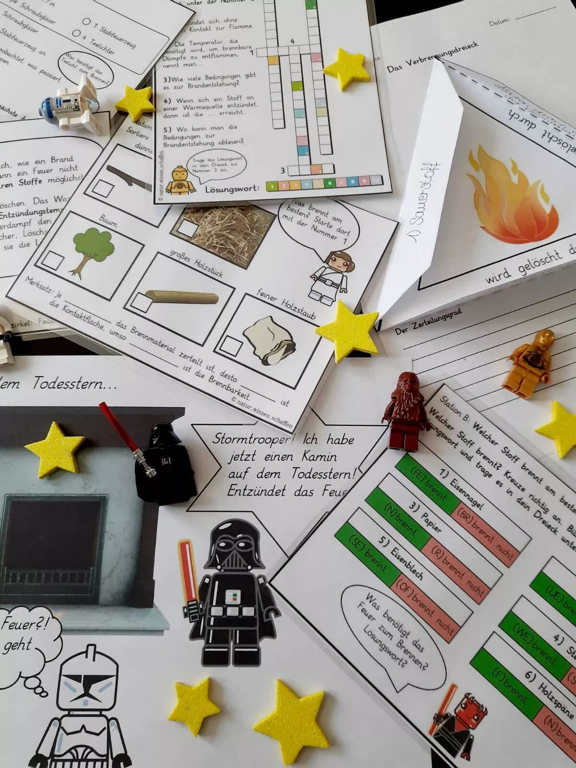 Bild in der Beschreibung des Unterrichtsmaterials Lernzirkel: Verbrennungsdreieck (inspired by star wars®) von Natur.Wissen.schaffen #2