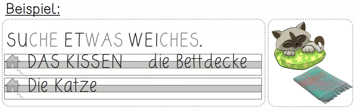 Bild in der Beschreibung des Unterrichtsmaterials Such- und Schreibspiel | zweifach differenziert | ab Kl. 1 von nekoneko #1
