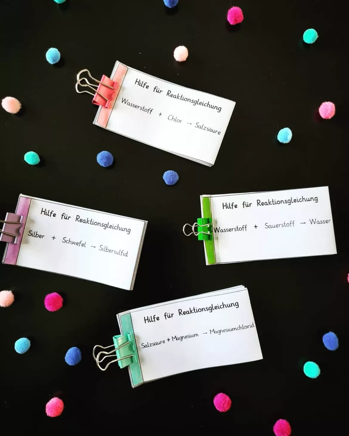 Bild in der Beschreibung des Unterrichtsmaterials gestufte Hilfehefte: Reaktionsgleichungen aufstellen von Natur.Wissen.schaffen #1