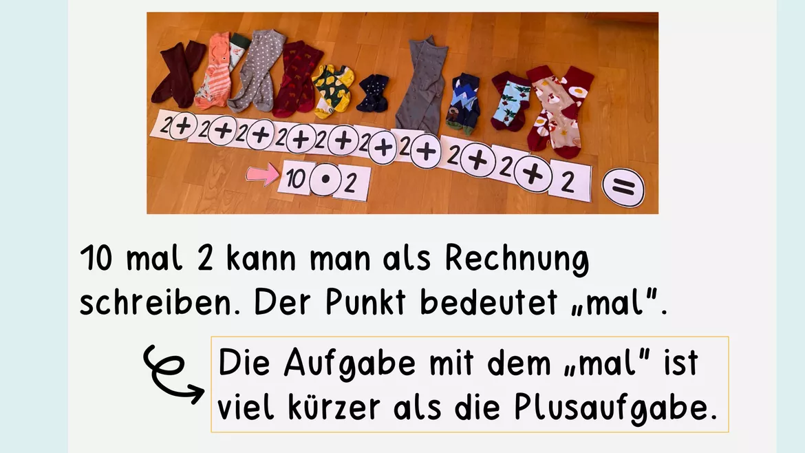 Bild in der Beschreibung des Unterrichtsmaterials Einführung des Einmaleins (Erklärvideo) von Becky #5