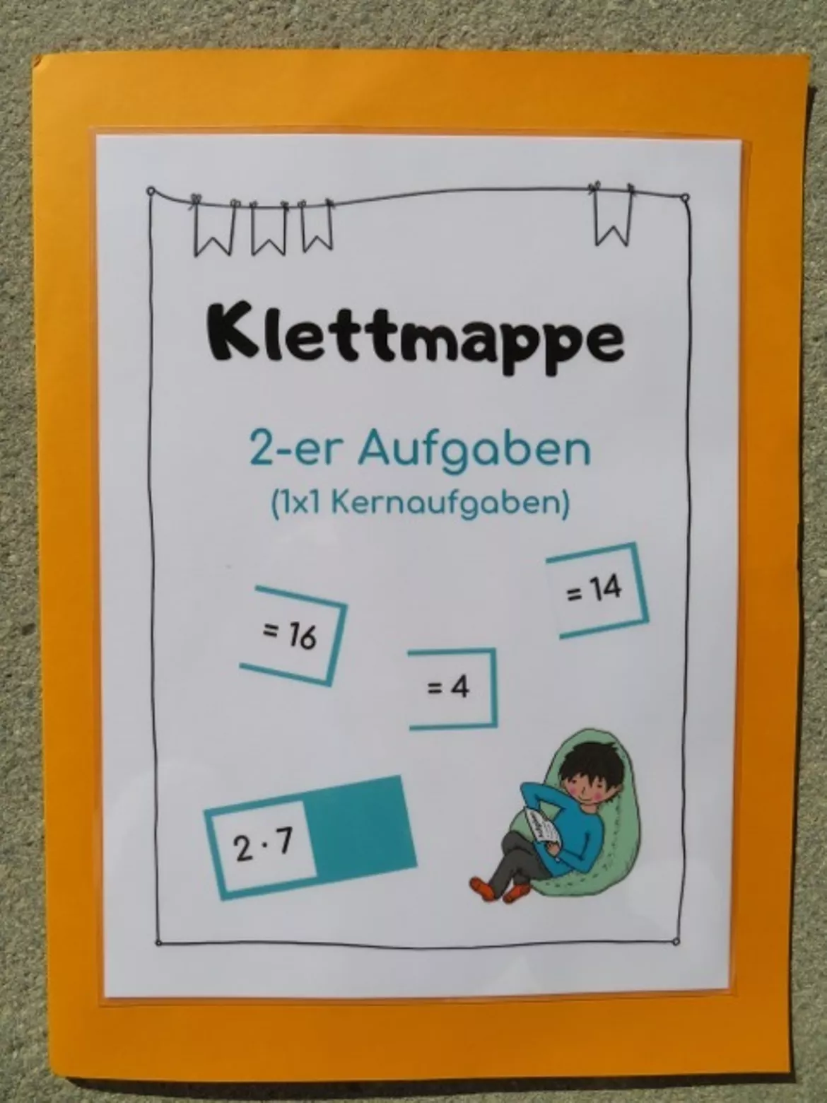 Bild in der Beschreibung des Unterrichtsmaterials Klettmappen: 1x1 Kernaufgaben (Einmaleins) #Silvesterknaller23 von Lernen mit Herz - Rebecca Pichler #2