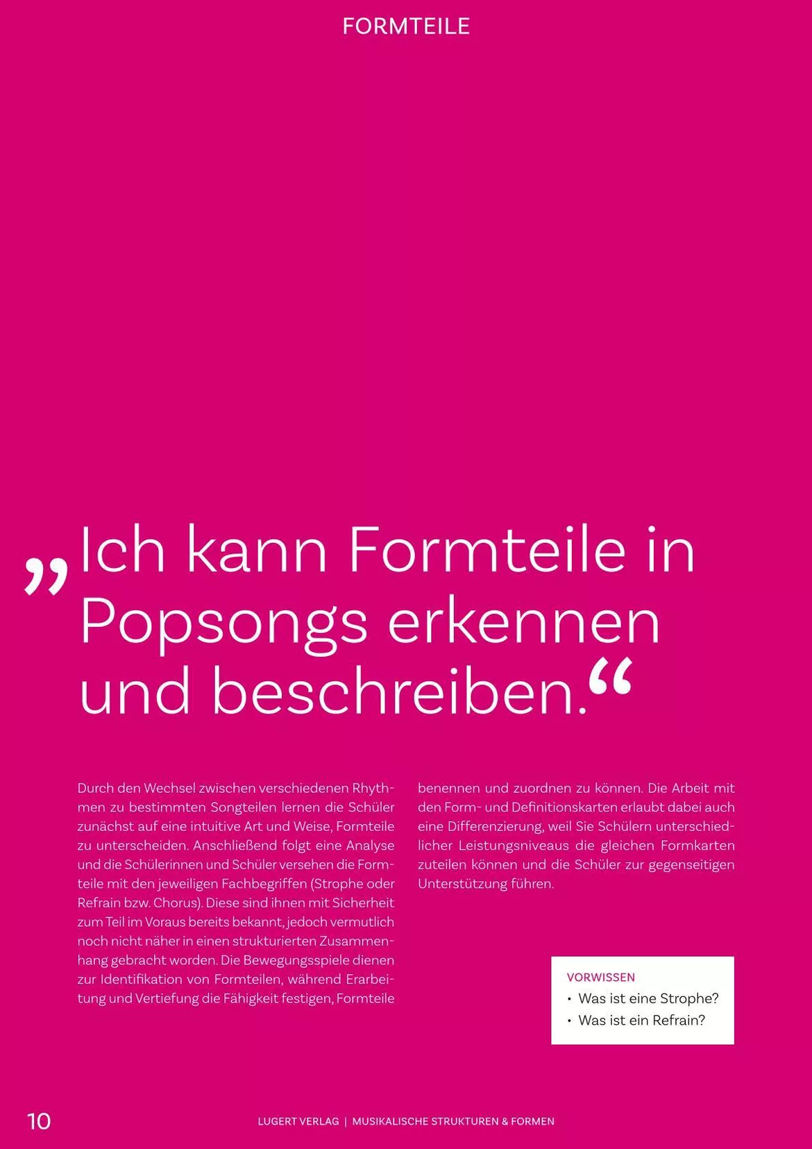 Bild in der Beschreibung des Unterrichtsmaterials Musikalische Strukturen & Formen mal anders - Mittelstufe Musik von Lugert Verlag #1