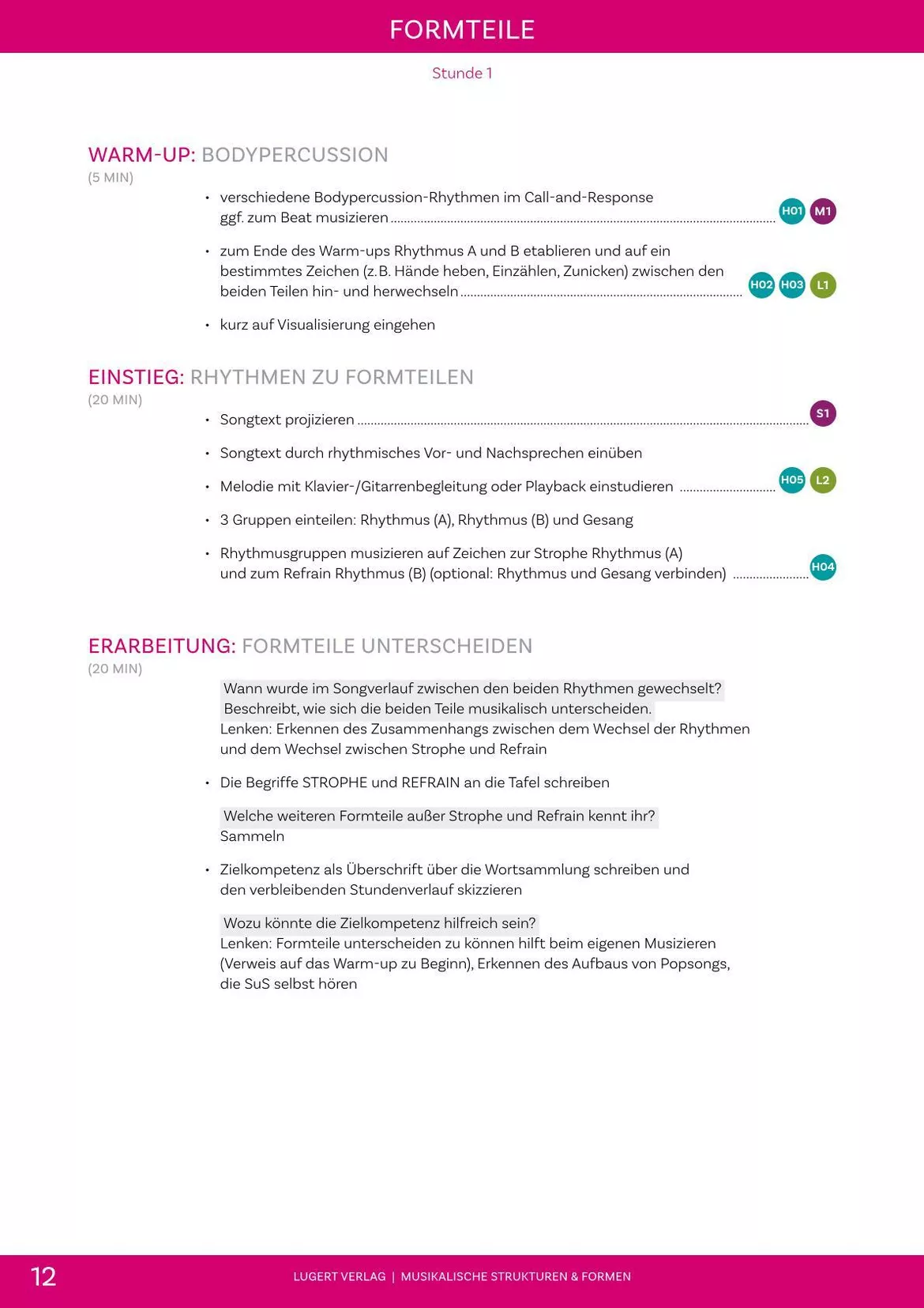 Bild in der Beschreibung des Unterrichtsmaterials Musikalische Strukturen & Formen mal anders - Mittelstufe Musik von Lugert Verlag #2
