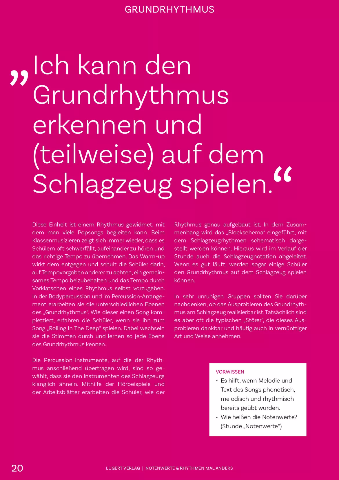 Bild in der Beschreibung des Unterrichtsmaterials Notenwerte & Rhythmen mal anders -Mittelstufe Musik von Lugert Verlag #1