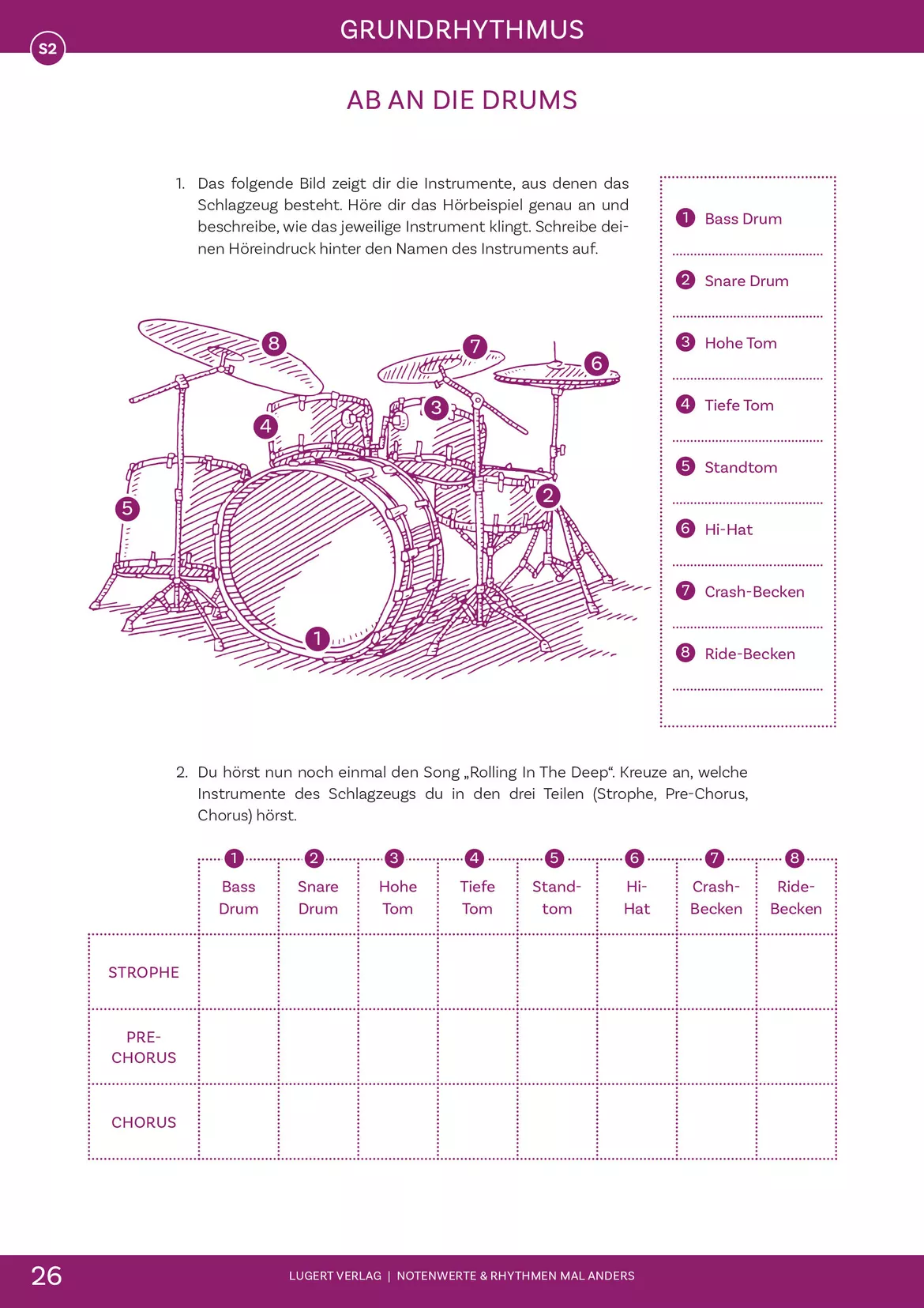 Bild in der Beschreibung des Unterrichtsmaterials Notenwerte & Rhythmen mal anders -Mittelstufe Musik von Lugert Verlag #3