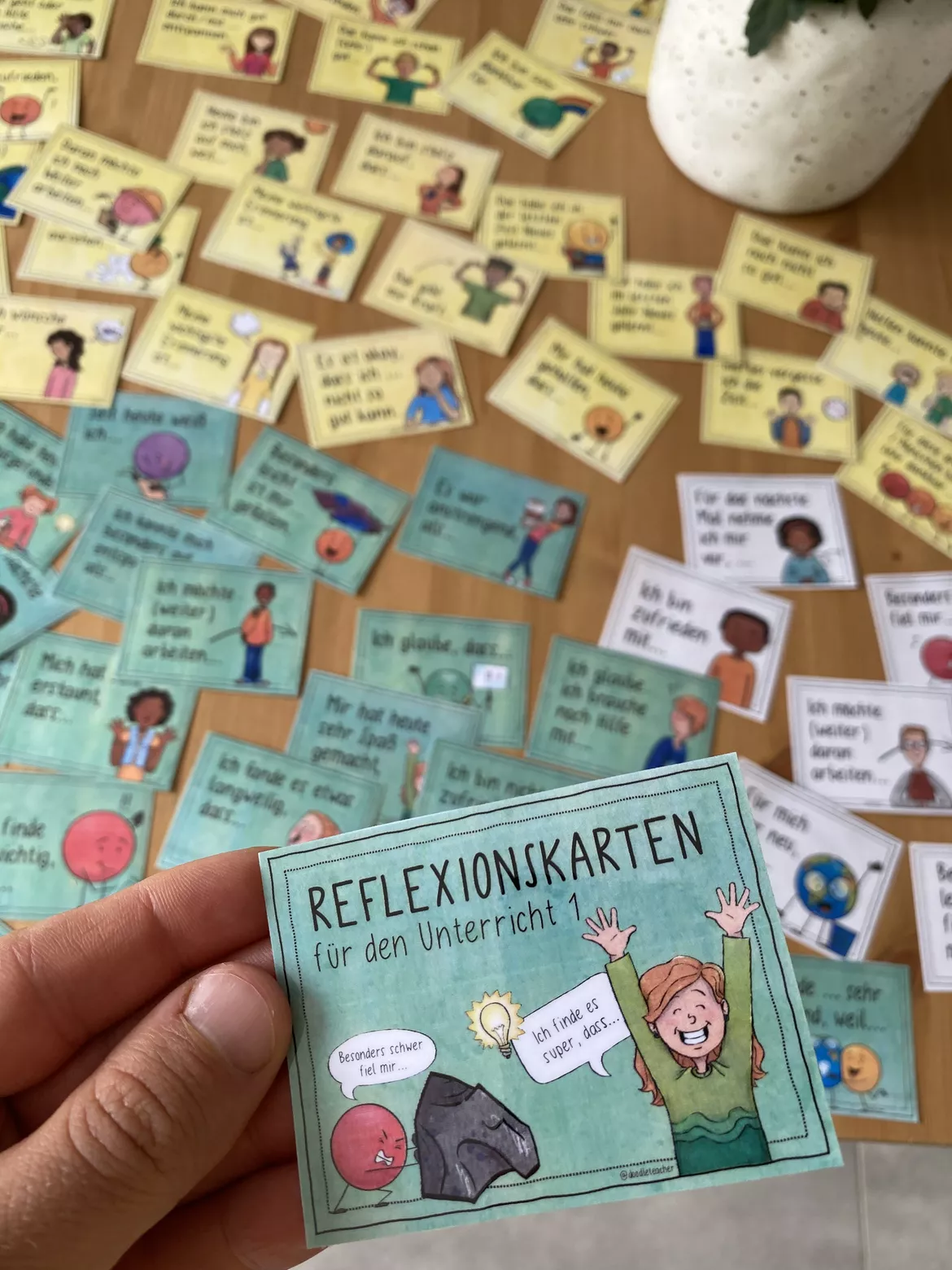 Bild in der Beschreibung des Unterrichtsmaterials Unterricht & Lernen - 30 Reflexions und Gesprächskarten / Klassenlehrer von Doodleteacher #1
