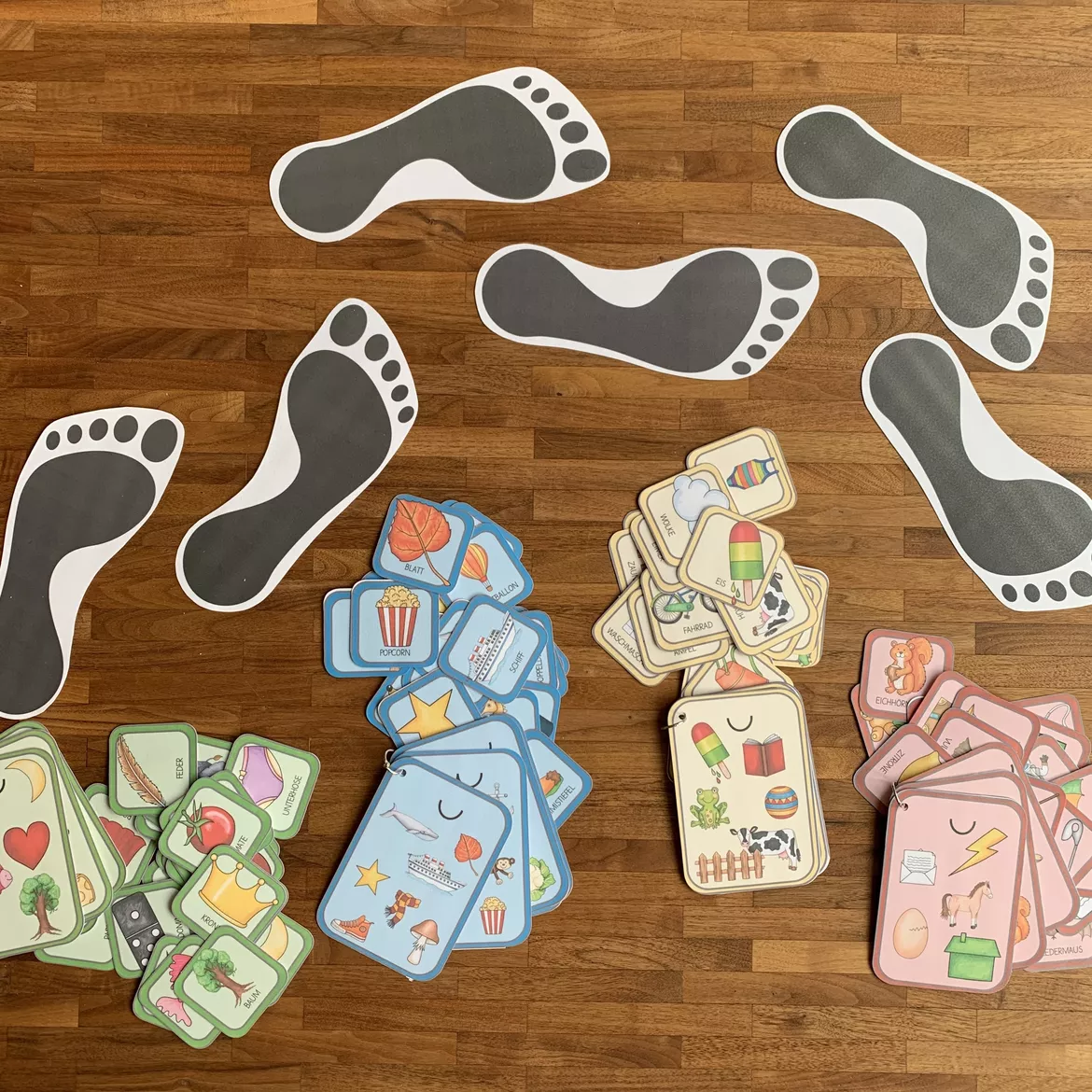 Bild in der Beschreibung des Unterrichtsmaterials Silbengehen - Material zur Förderung der phonologischen Bewusstheit #rabattraketenzusalevester25 von montiaffen_montessori und grundschule #2