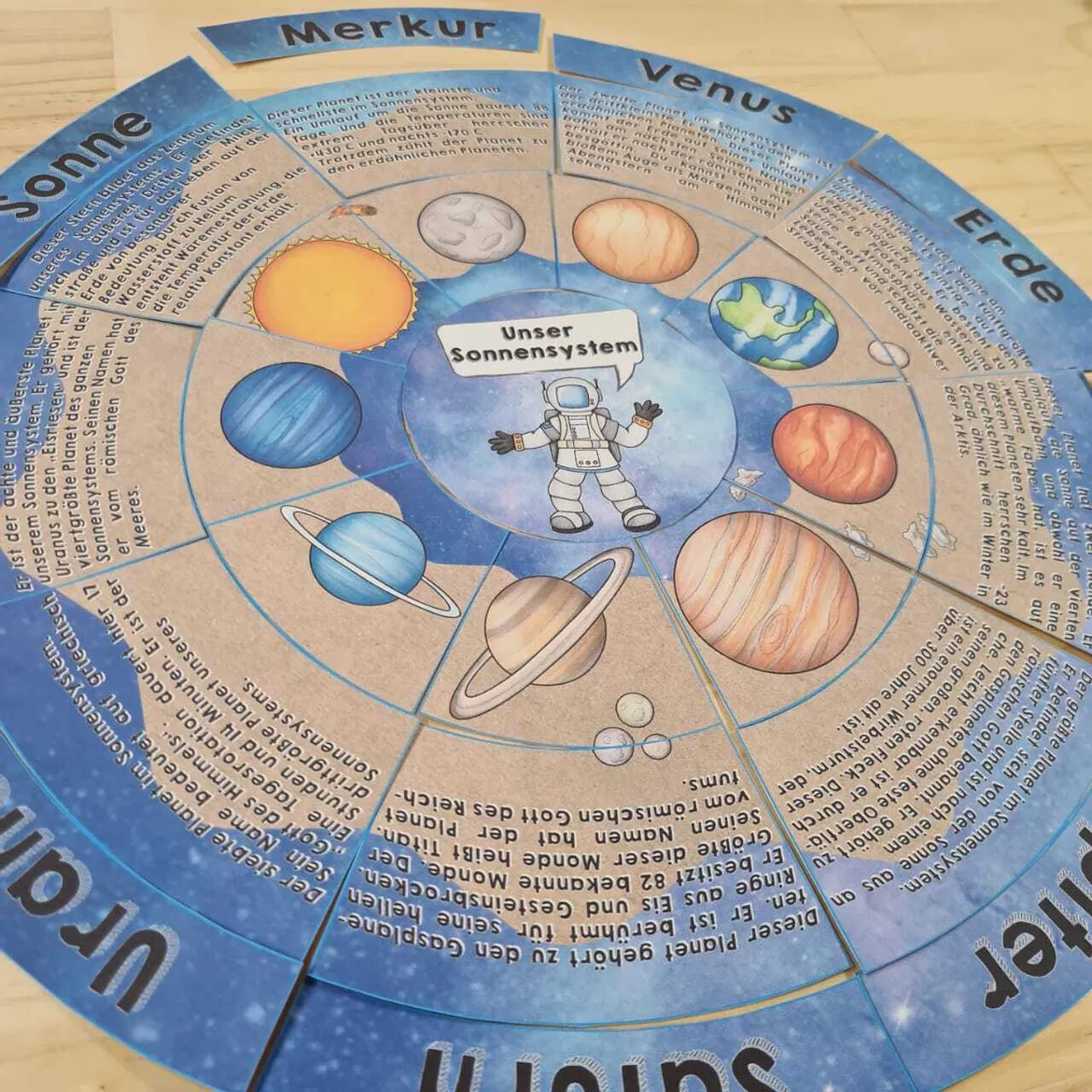 Bild in der Beschreibung des Unterrichtsmaterials Sachunterricht: Planeten Legekreis von kreativ lernen #1