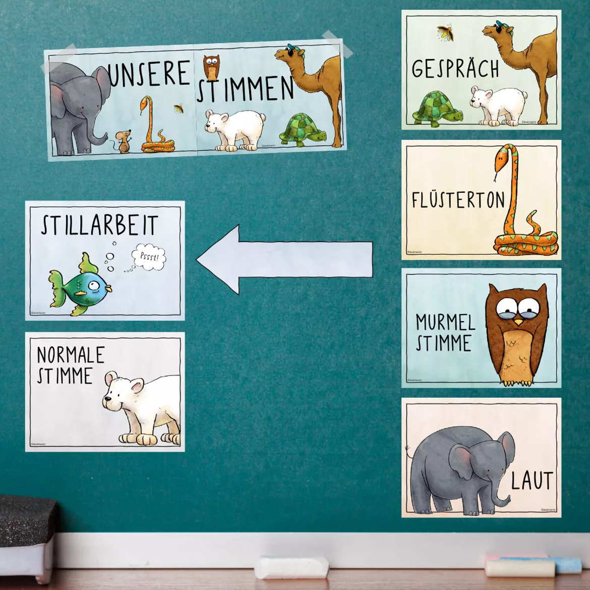 Bild in der Beschreibung des Unterrichtsmaterials Lautstärke - Unsere Stimmen - (Classroom Management) Aufmerksamkeit / Ruhe von Doodleteacher #5