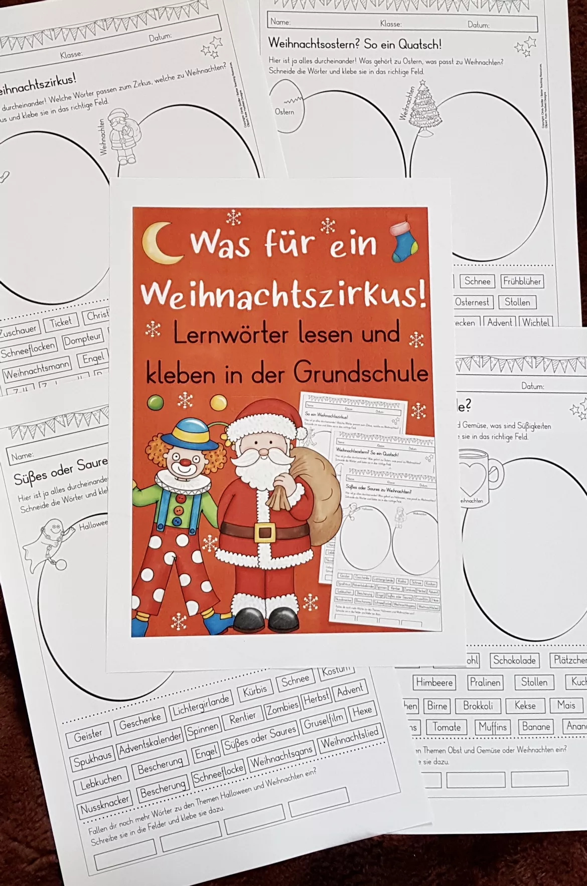 Bild in der Beschreibung des Unterrichtsmaterials Lesen + Kleben 1. Klasse Weihnachten von Better Teaching Resources. Longer coffee breaks. #1