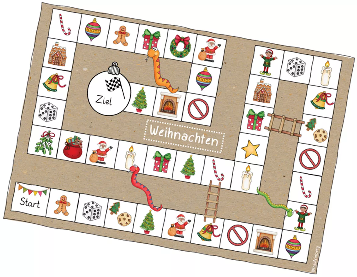 Bild in der Beschreibung des Unterrichtsmaterials Spielfeld - Weihnachten - Wortschatz - DaZ von FreuleinBerg #1