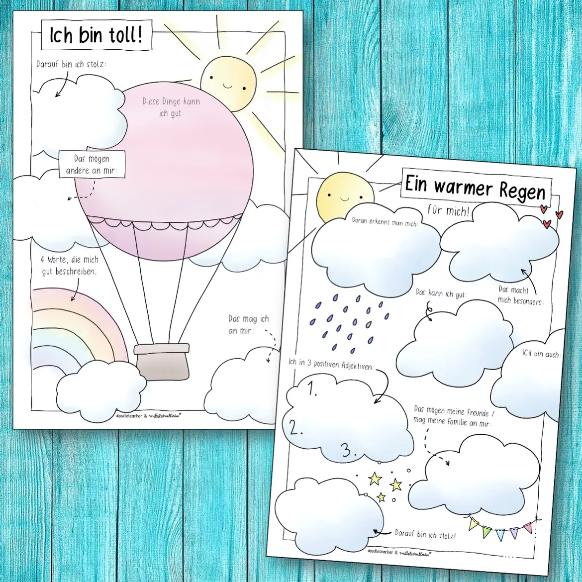 Bild in der Beschreibung des Unterrichtsmaterials Warmer Regen / Dusche 2.0 - Stärken und Ressourcen / Ritual von Doodleteacher #1