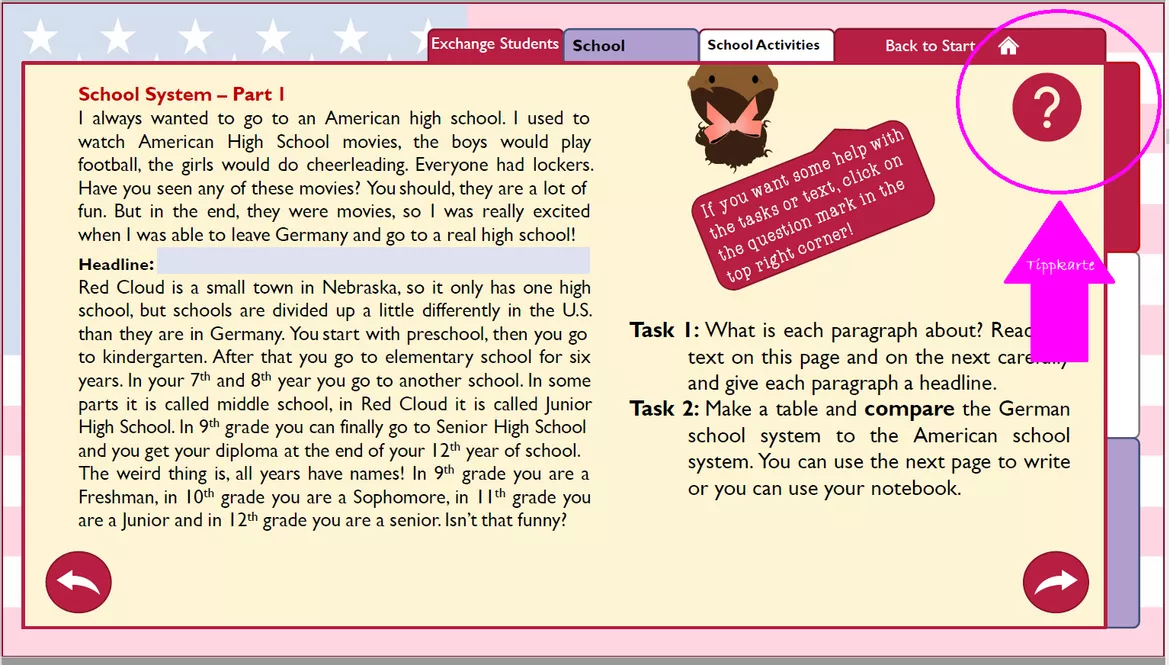 Bild in der Beschreibung des Unterrichtsmaterials American High School interaktiv von Frau Floete #2