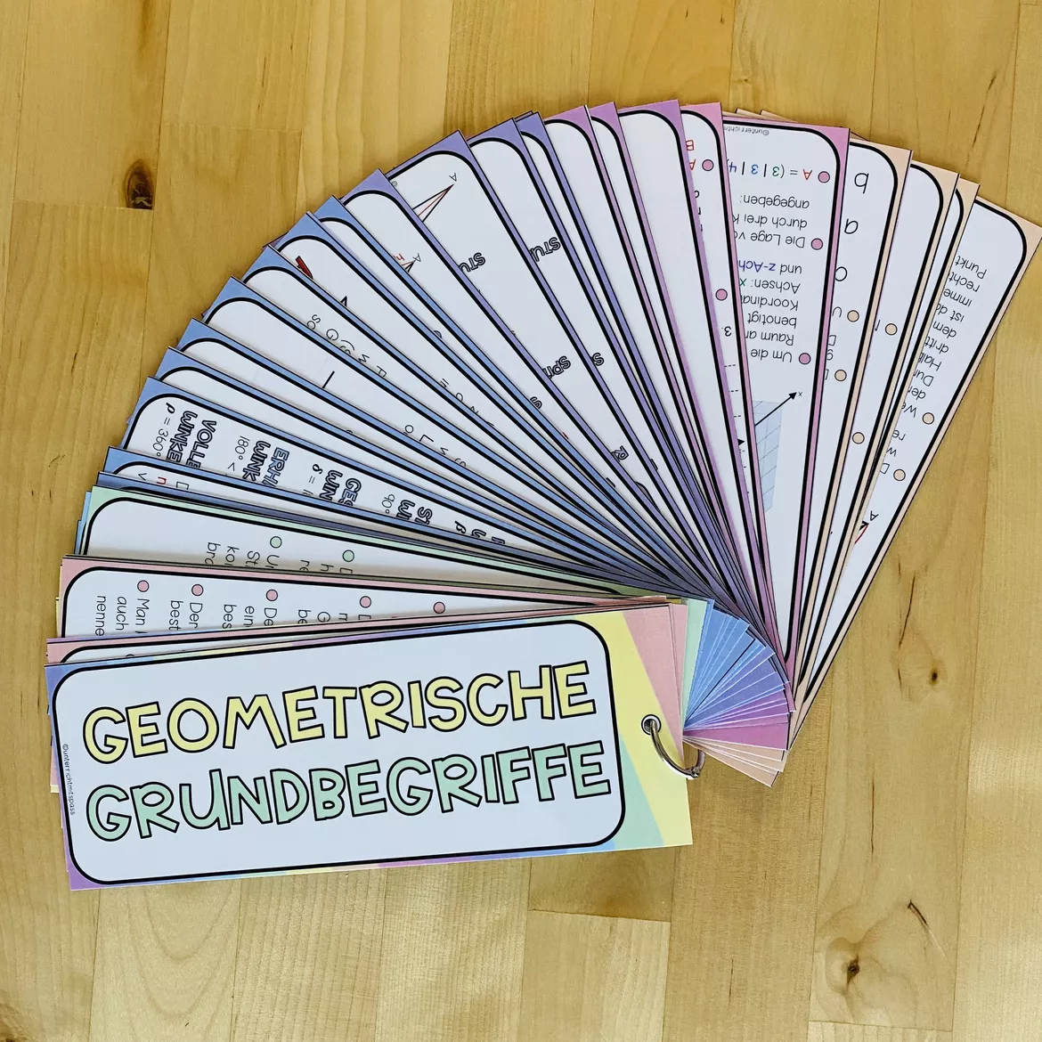 Bild in der Beschreibung des Unterrichtsmaterials GEOMETRISCHE GRUNDBEGRIFFE - Fächer von Unterrichtmitspass #1