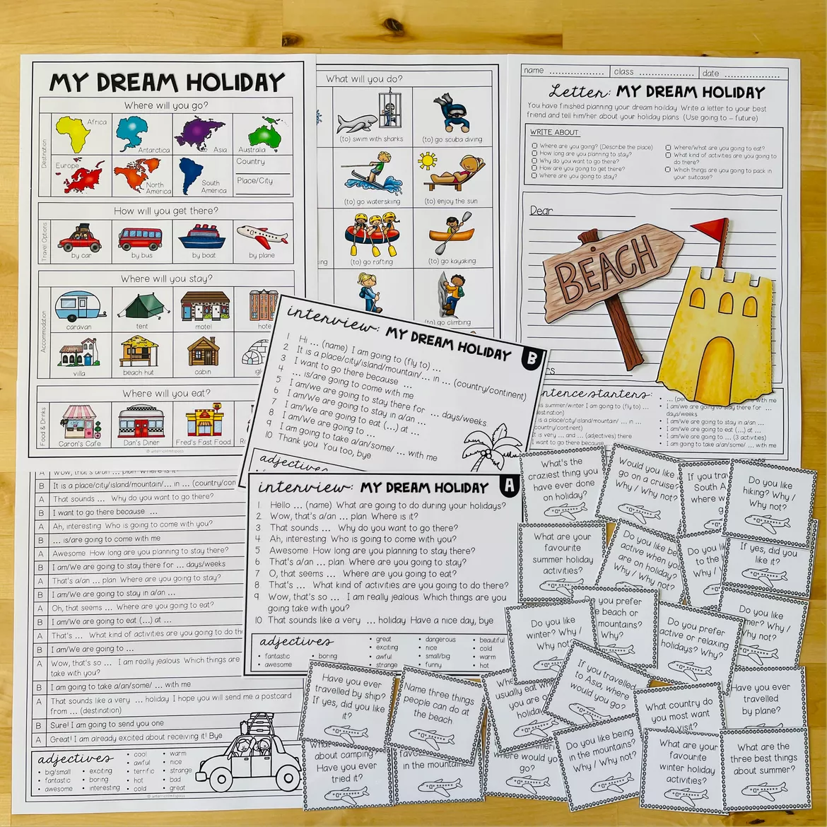 Bild in der Beschreibung des Unterrichtsmaterials My Dream Holiday - Lesson Plan von MyTeachingFactory #1