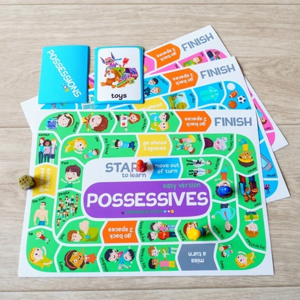 Bild in der Beschreibung des Unterrichtsmaterials Possessive Case 3 in 1 von Language Stuff #1