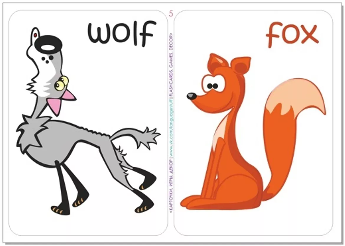 Bild in der Beschreibung des Unterrichtsmaterials Animal Flashcards von Language Stuff #1