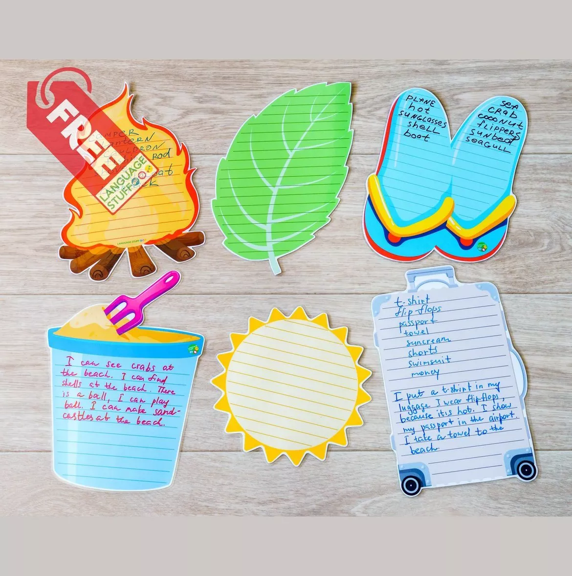 Bild in der Beschreibung des Unterrichtsmaterials Summer Vocabulary Boards von Language Stuff #1