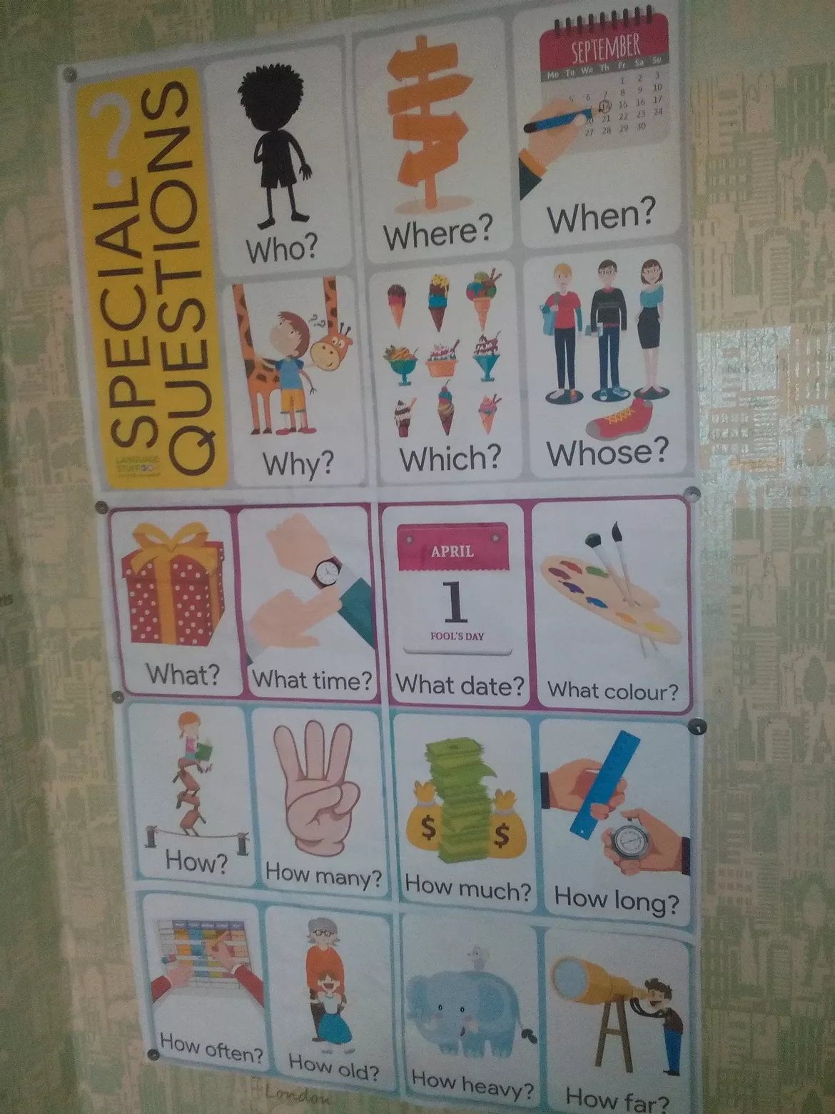 Bild in der Beschreibung des Unterrichtsmaterials Special questions 6in1 von Language Stuff #4