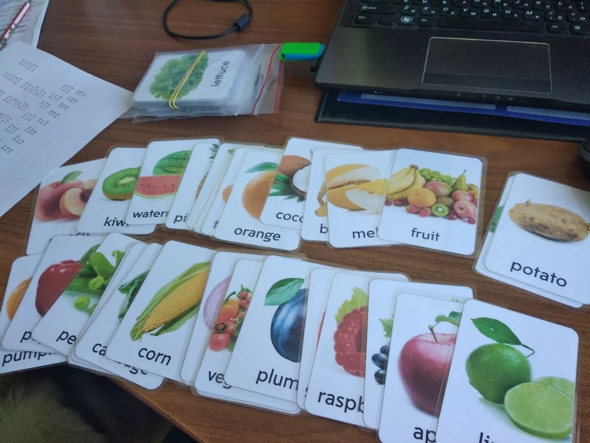 Bild in der Beschreibung des Unterrichtsmaterials Food Flashcards 2in1 von Language Stuff #2