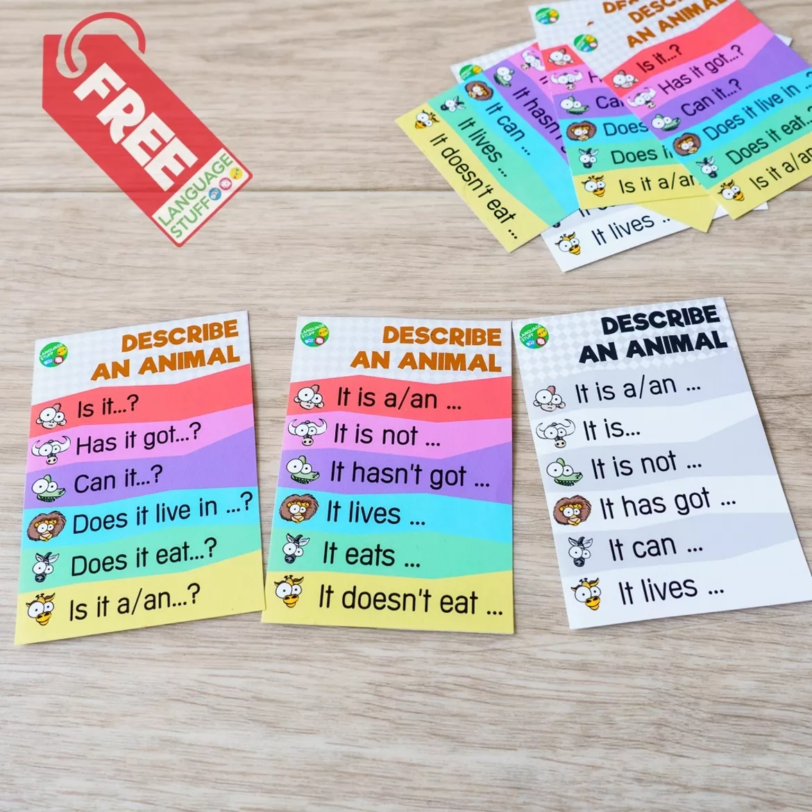 Bild in der Beschreibung des Unterrichtsmaterials Describing animal prompts von Language Stuff #1