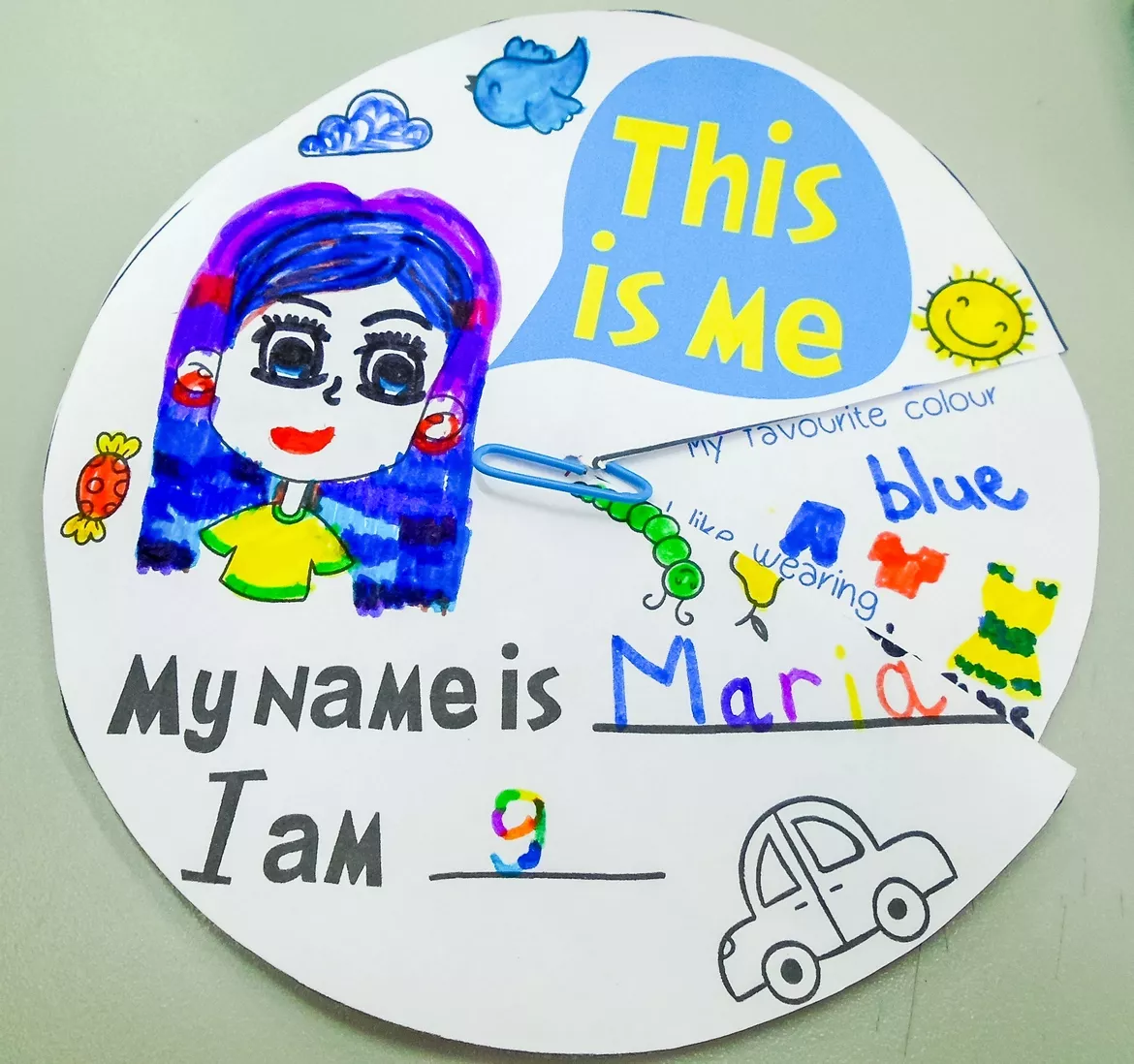 Bild in der Beschreibung des Unterrichtsmaterials "This is me" wheel von Language Stuff #2