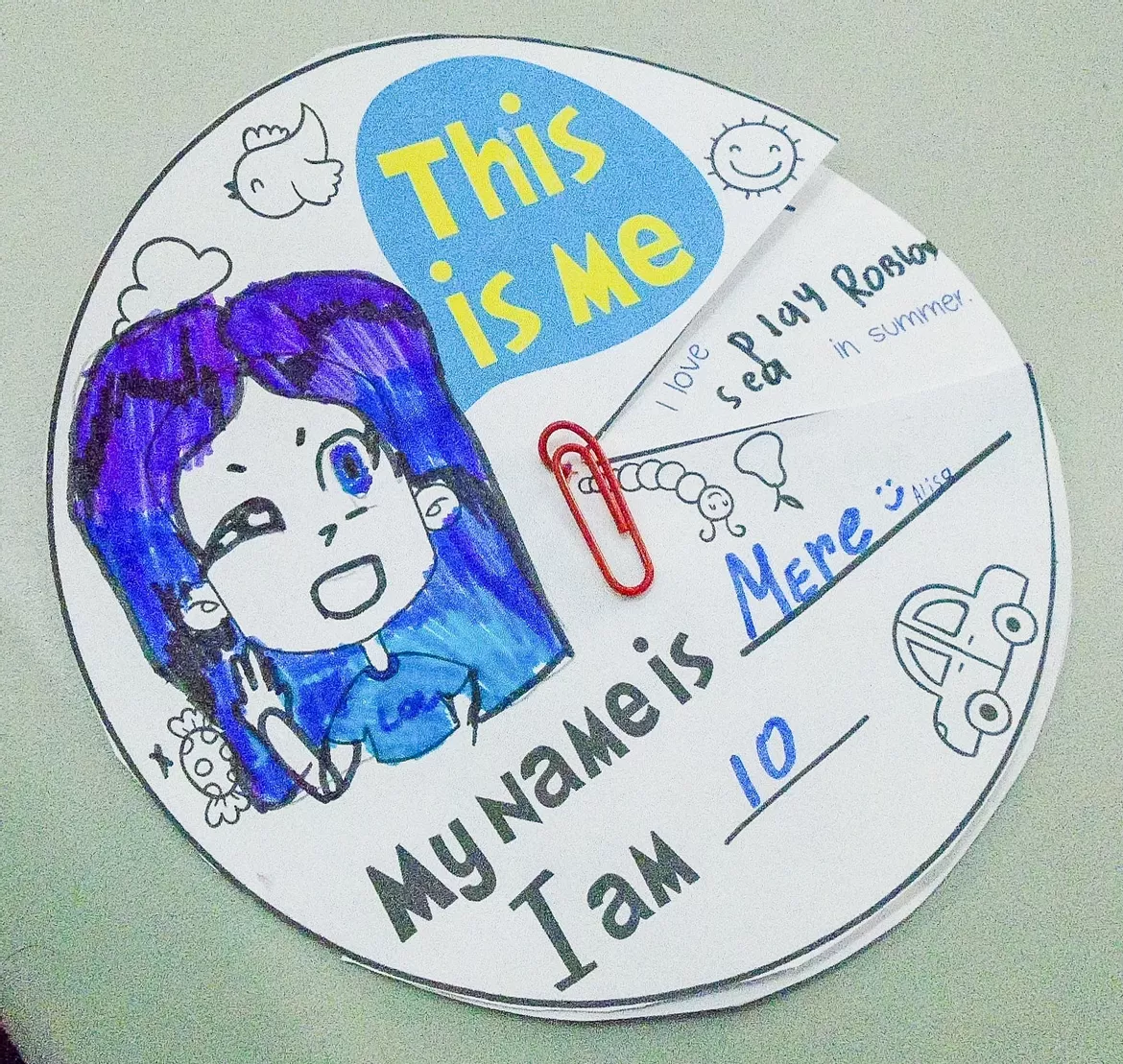 Bild in der Beschreibung des Unterrichtsmaterials "This is me" wheel von Language Stuff #3
