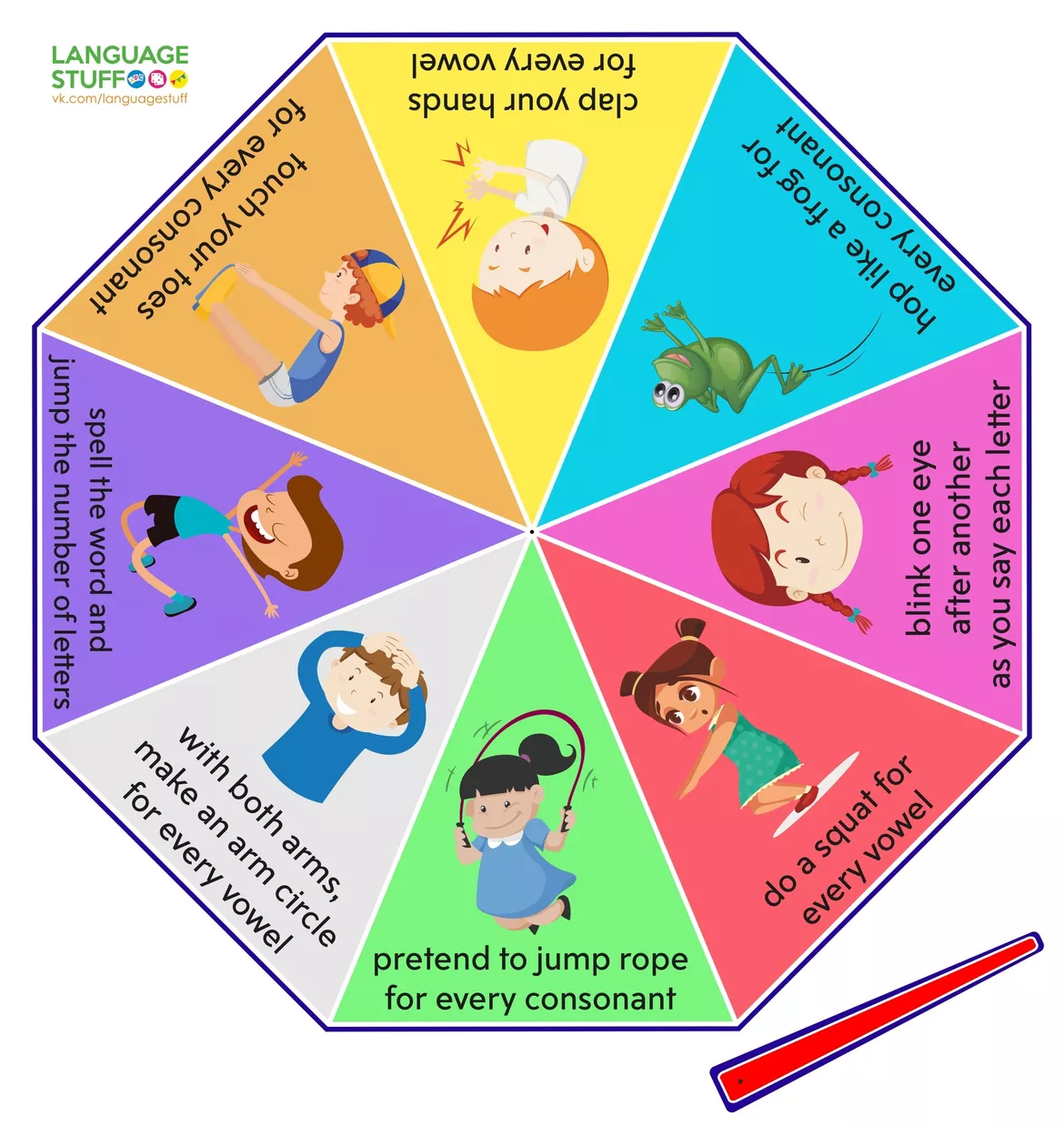 Bild in der Beschreibung des Unterrichtsmaterials Active Spelling Wheel von Language Stuff #1