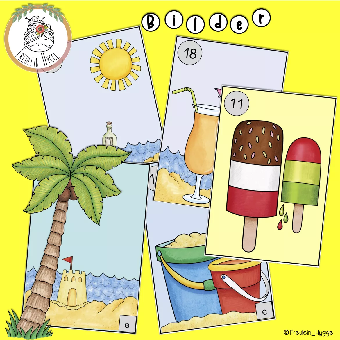 Bild in der Beschreibung des Unterrichtsmaterials Lesespaziergang I Ein Tag am Meer I Kl. 1+2 von Freulein Hygge #1