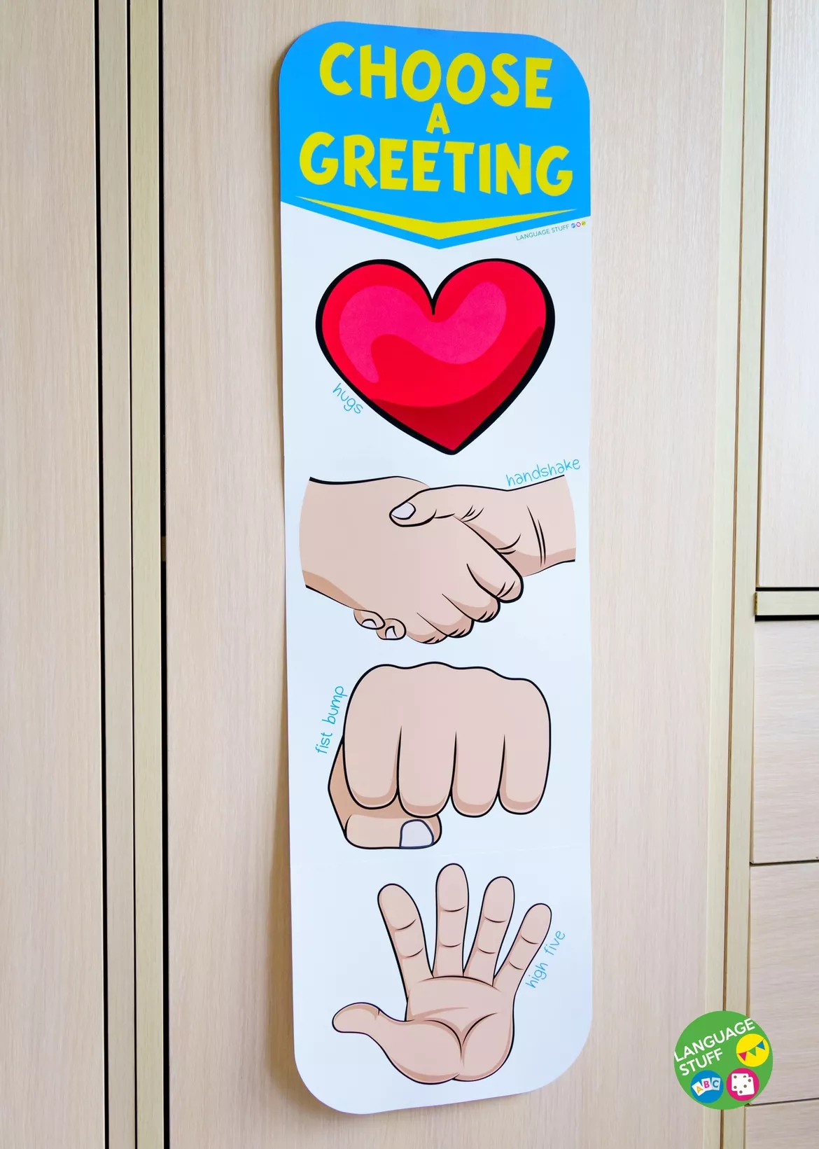 Bild in der Beschreibung des Unterrichtsmaterials Choose a greeting Poster von Language Stuff #1