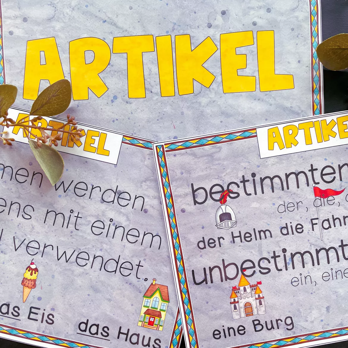 Bild in der Beschreibung des Unterrichtsmaterials Merkplakat / Merkposter zu Nomen und Artikel von Meine Materialwelt #1