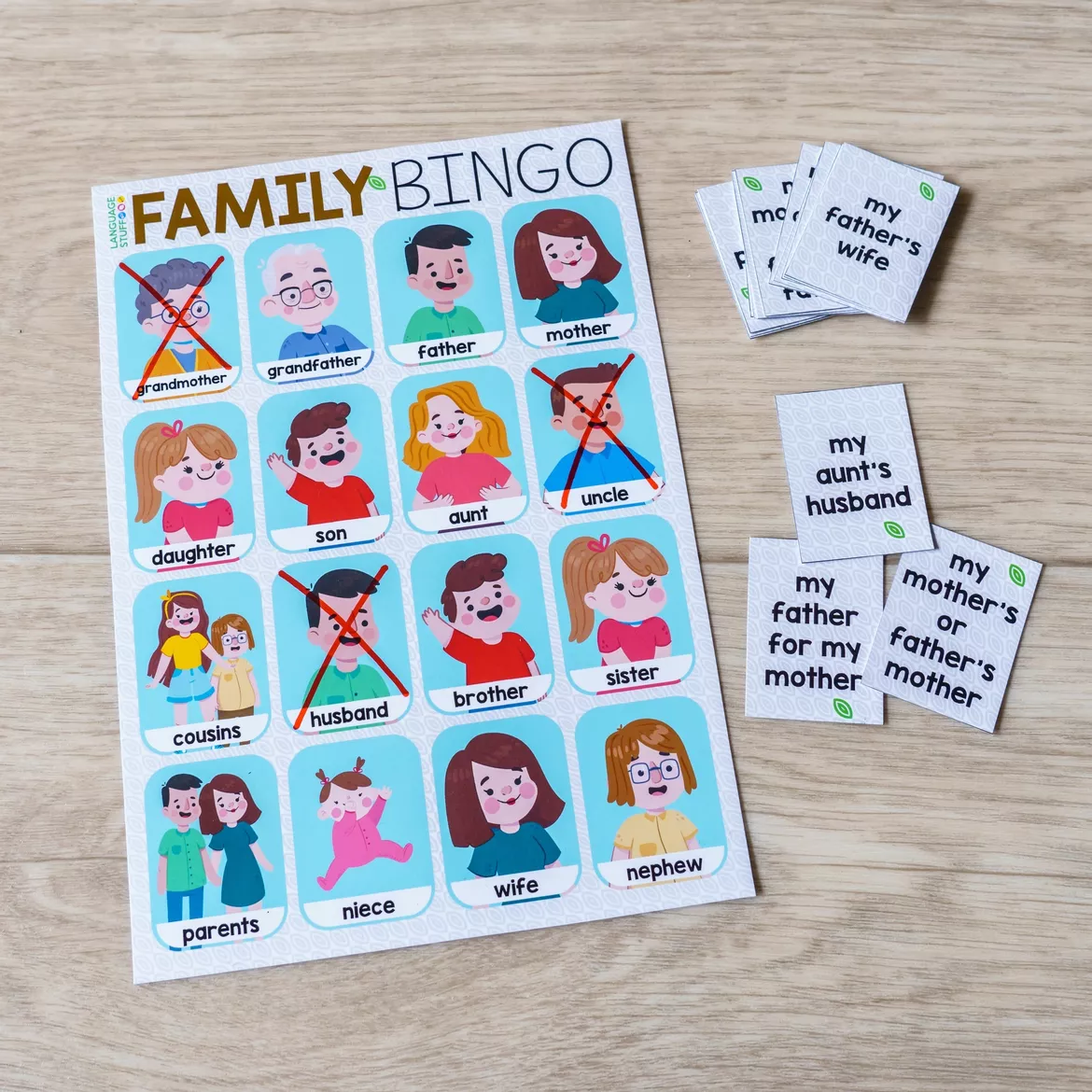 Bild in der Beschreibung des Unterrichtsmaterials Family 8in1 von Language Stuff #3