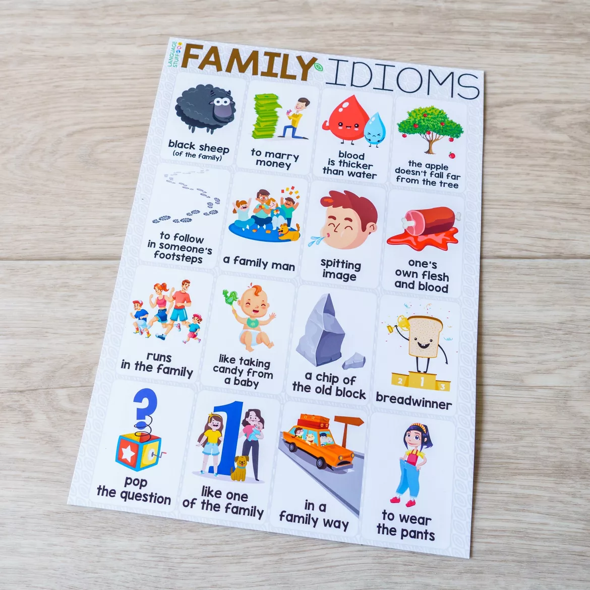 Bild in der Beschreibung des Unterrichtsmaterials Family 8in1 von Language Stuff #4