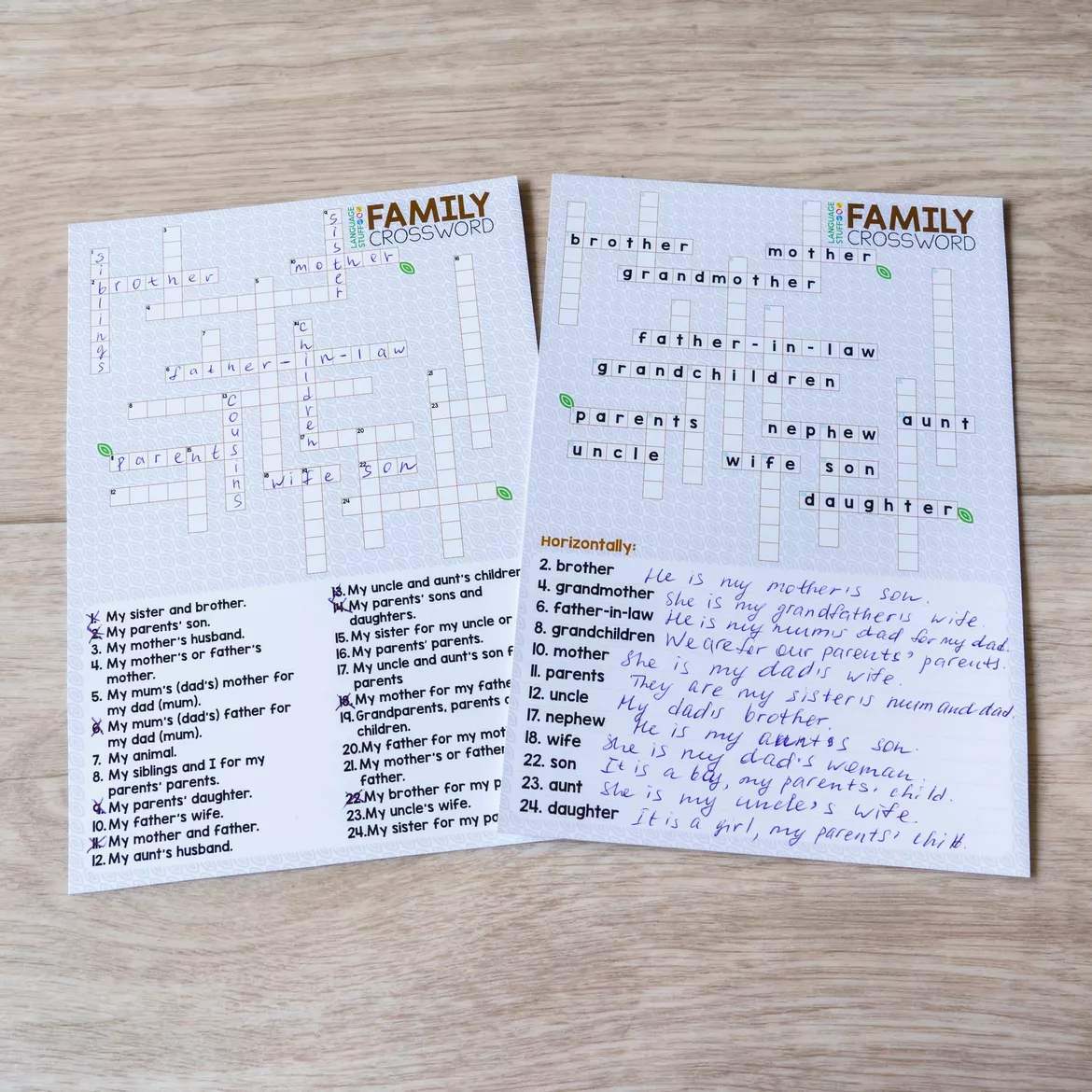 Bild in der Beschreibung des Unterrichtsmaterials Family 8in1 von Language Stuff #5