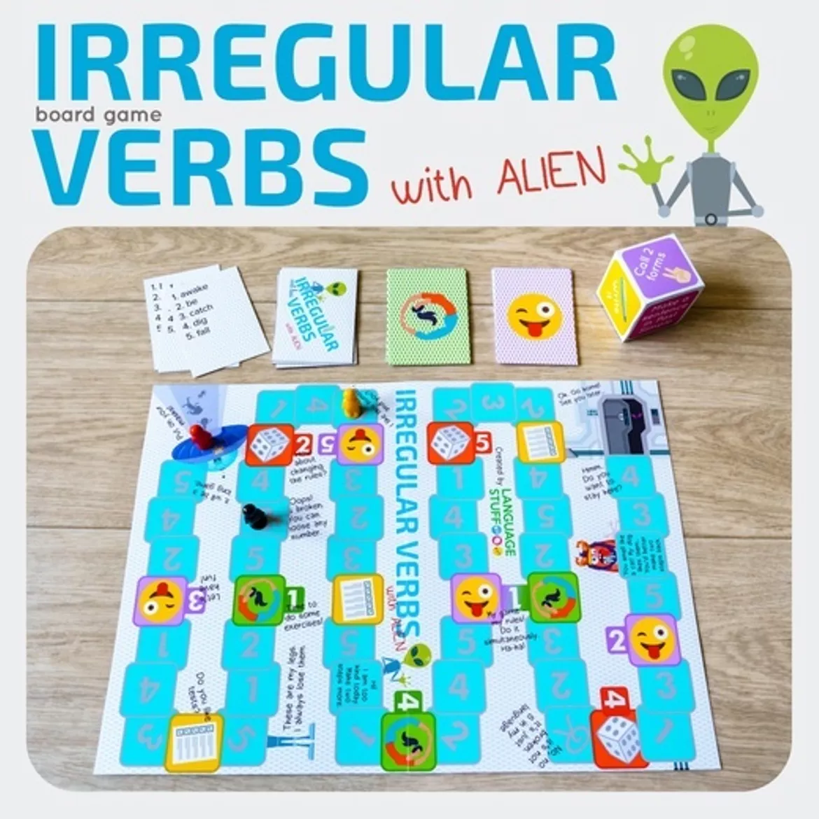 Bild in der Beschreibung des Unterrichtsmaterials Irregular Verbs Board Game von Language Stuff #1