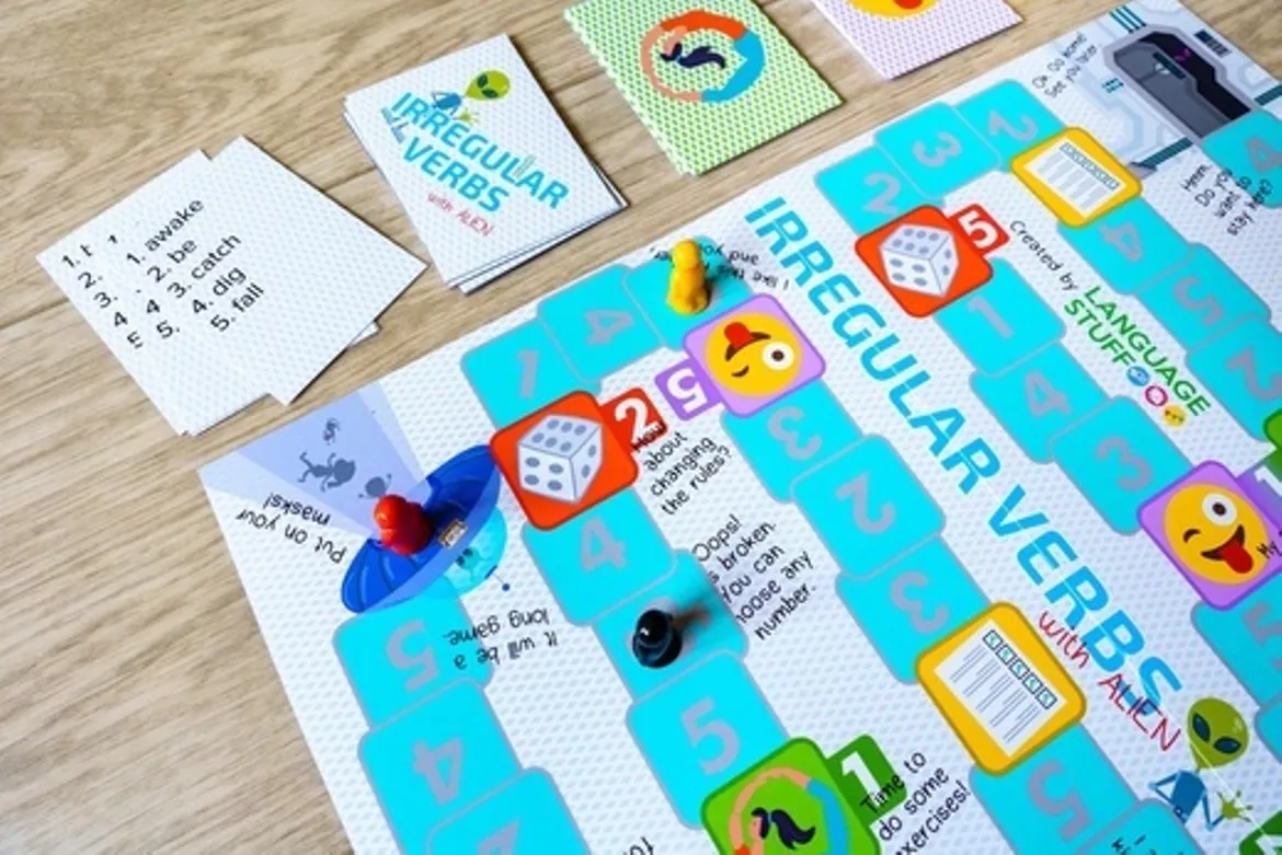 Bild in der Beschreibung des Unterrichtsmaterials Irregular Verbs Board Game von Language Stuff #2
