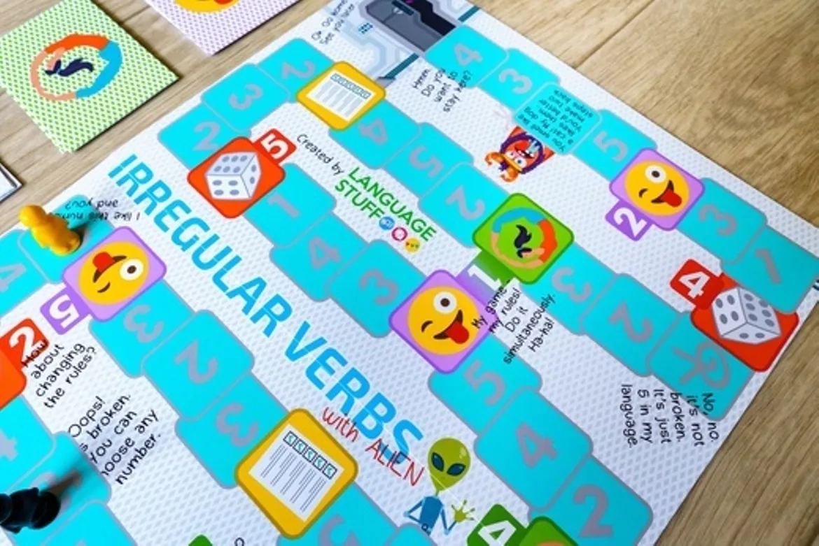 Bild in der Beschreibung des Unterrichtsmaterials Irregular Verbs Board Game von Language Stuff #3