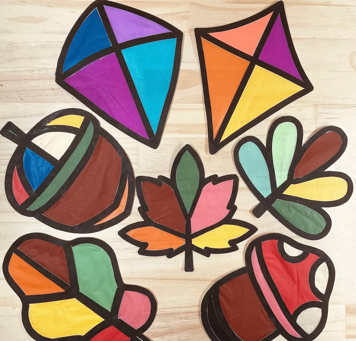 Bild in der Beschreibung des Unterrichtsmaterials Fensterbilder basteln Herbst von kreativ lernen #1
