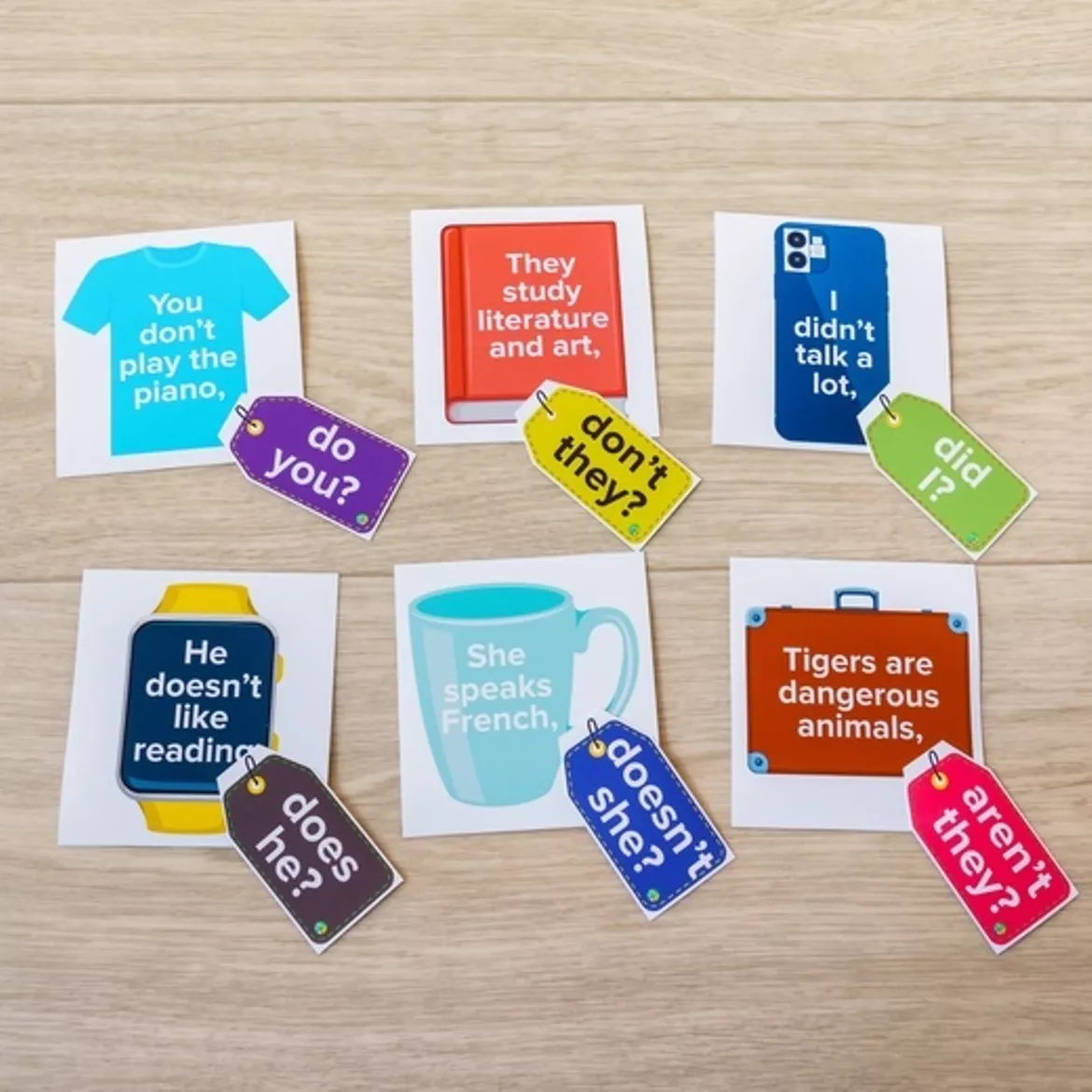 Bild in der Beschreibung des Unterrichtsmaterials Question tags 5in1 von Language Stuff #4