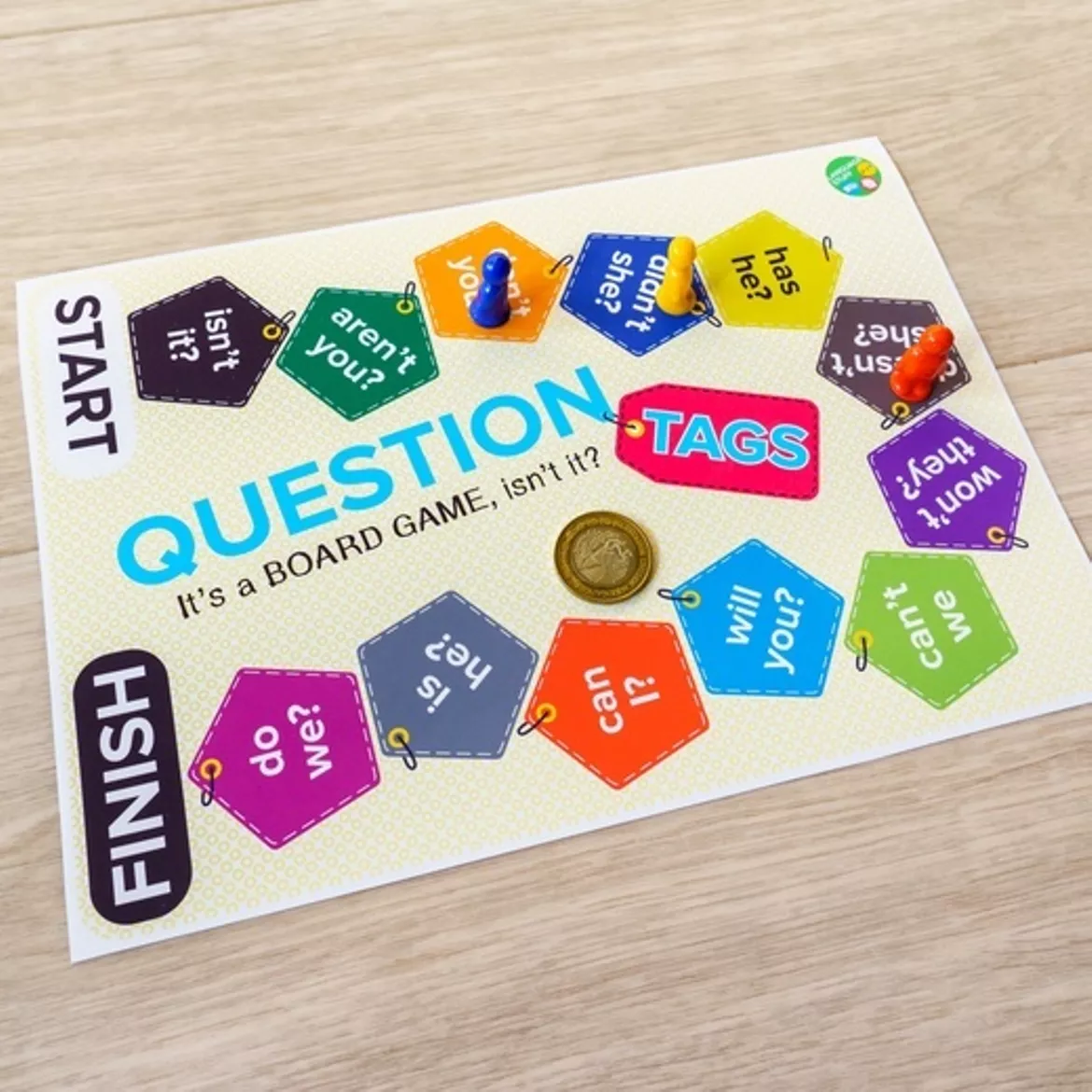 Bild in der Beschreibung des Unterrichtsmaterials Question tags 5in1 von Language Stuff #2