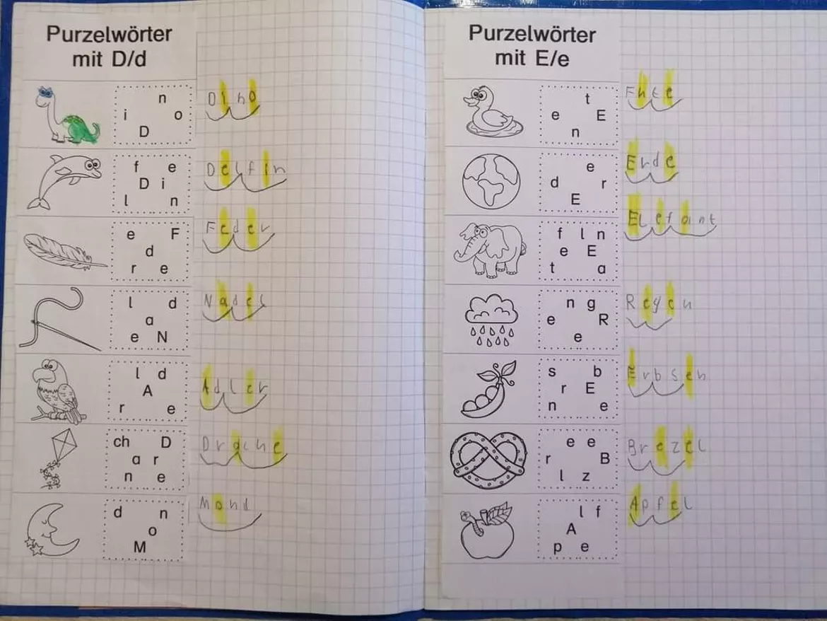 Bild in der Beschreibung des Unterrichtsmaterials Purzelwörter Buchstabeneinführung von Abenteuer Grundschule #1