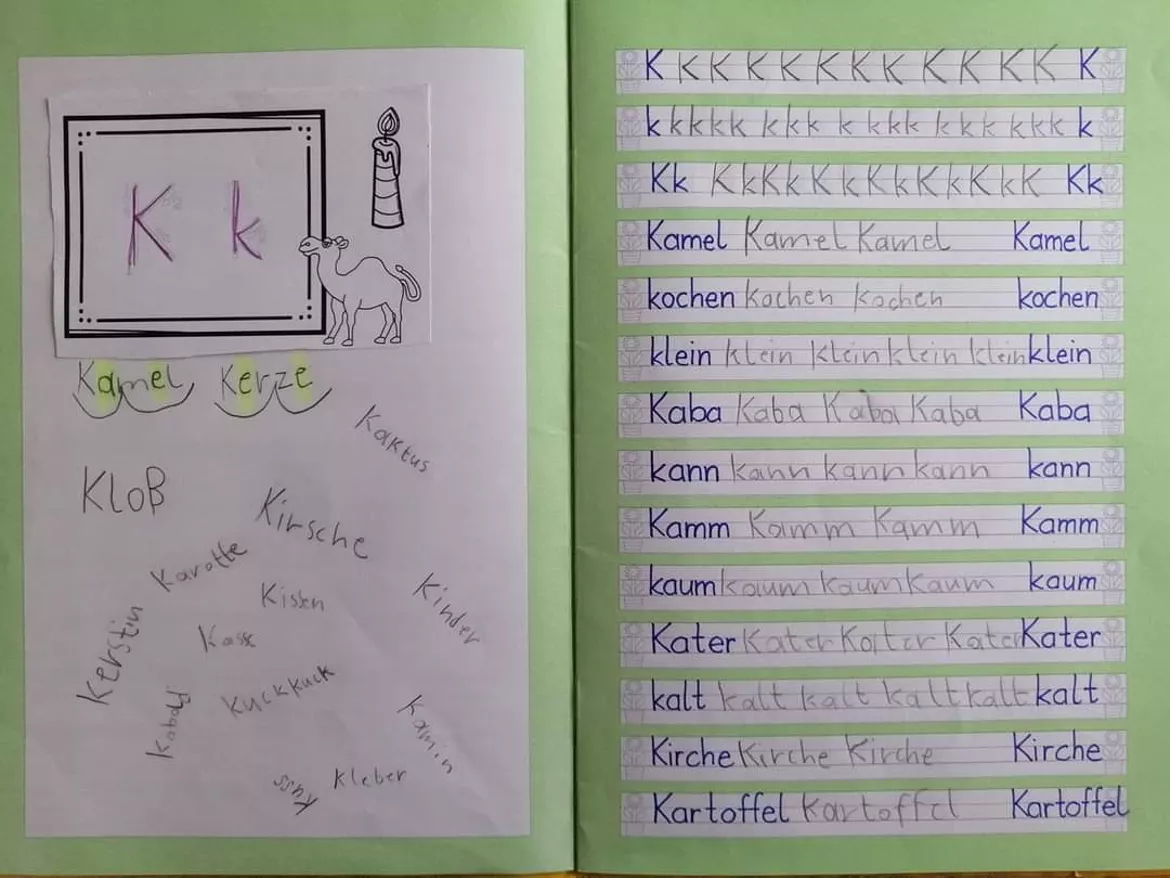 Bild in der Beschreibung des Unterrichtsmaterials Buchstabenheft Vorlagen Buchstabeneinführung von Abenteuer Grundschule #1