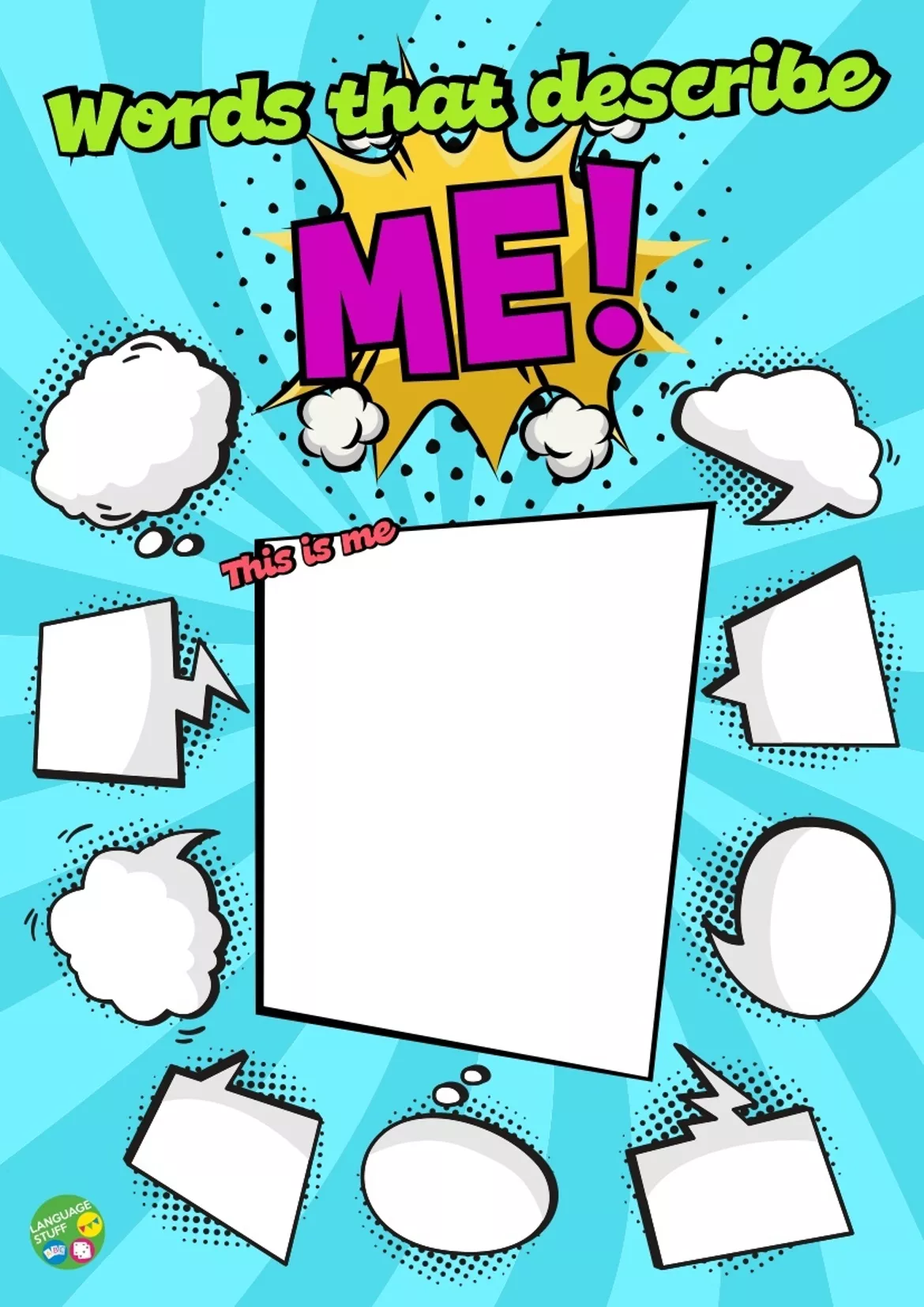 Bild in der Beschreibung des Unterrichtsmaterials Words that describe me von Language Stuff #1