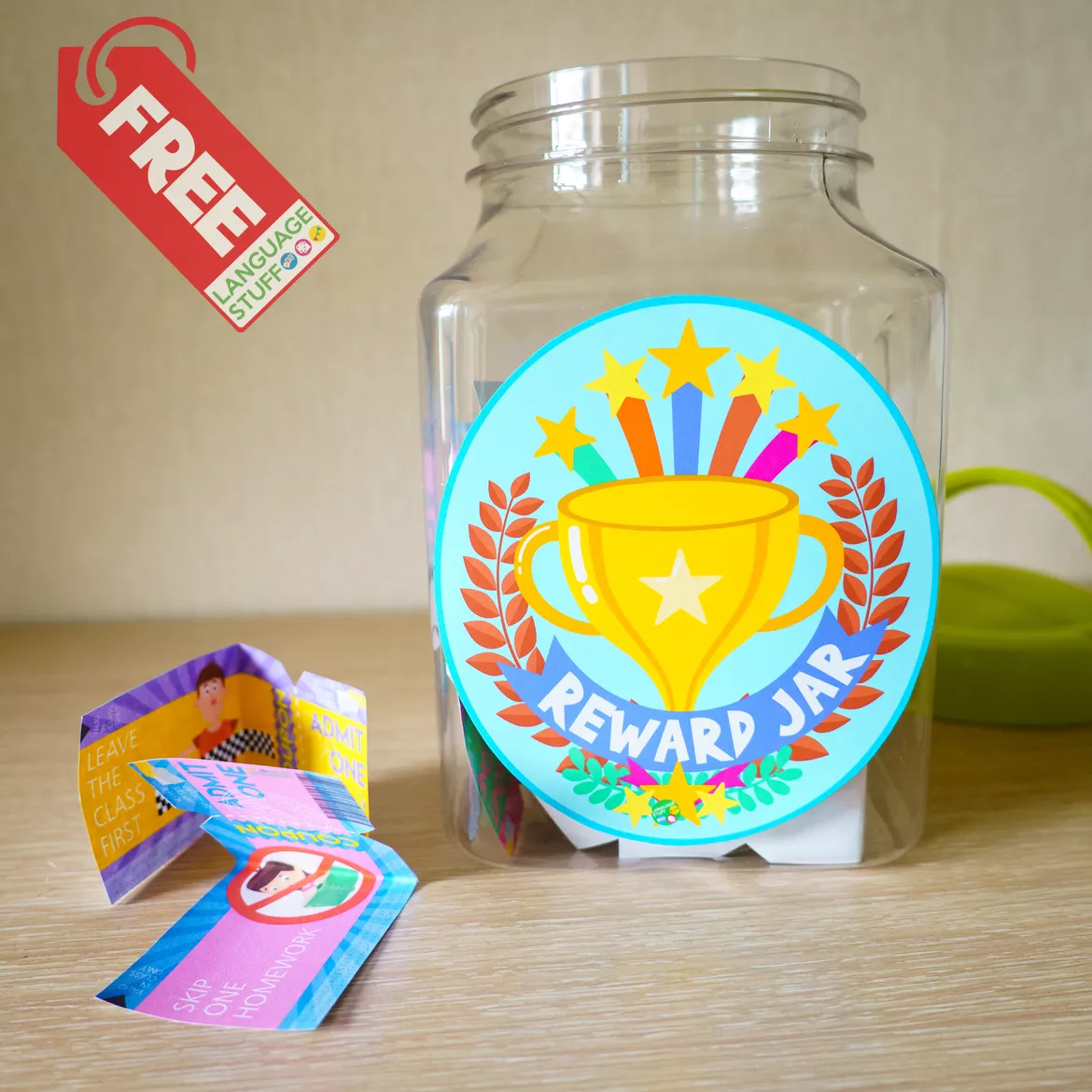Bild in der Beschreibung des Unterrichtsmaterials Reward jar von Language Stuff #1