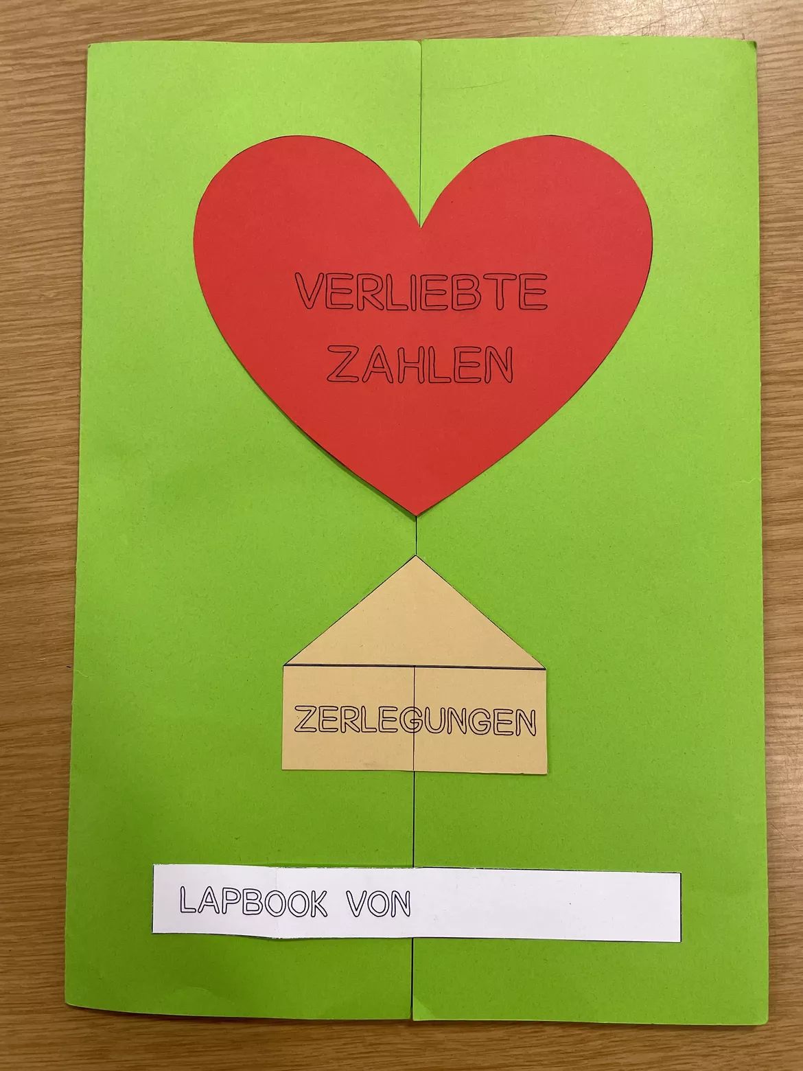 Bild in der Beschreibung des Unterrichtsmaterials Lapbook Zerlegungen (ZR 10) von happy_teacher28 #1