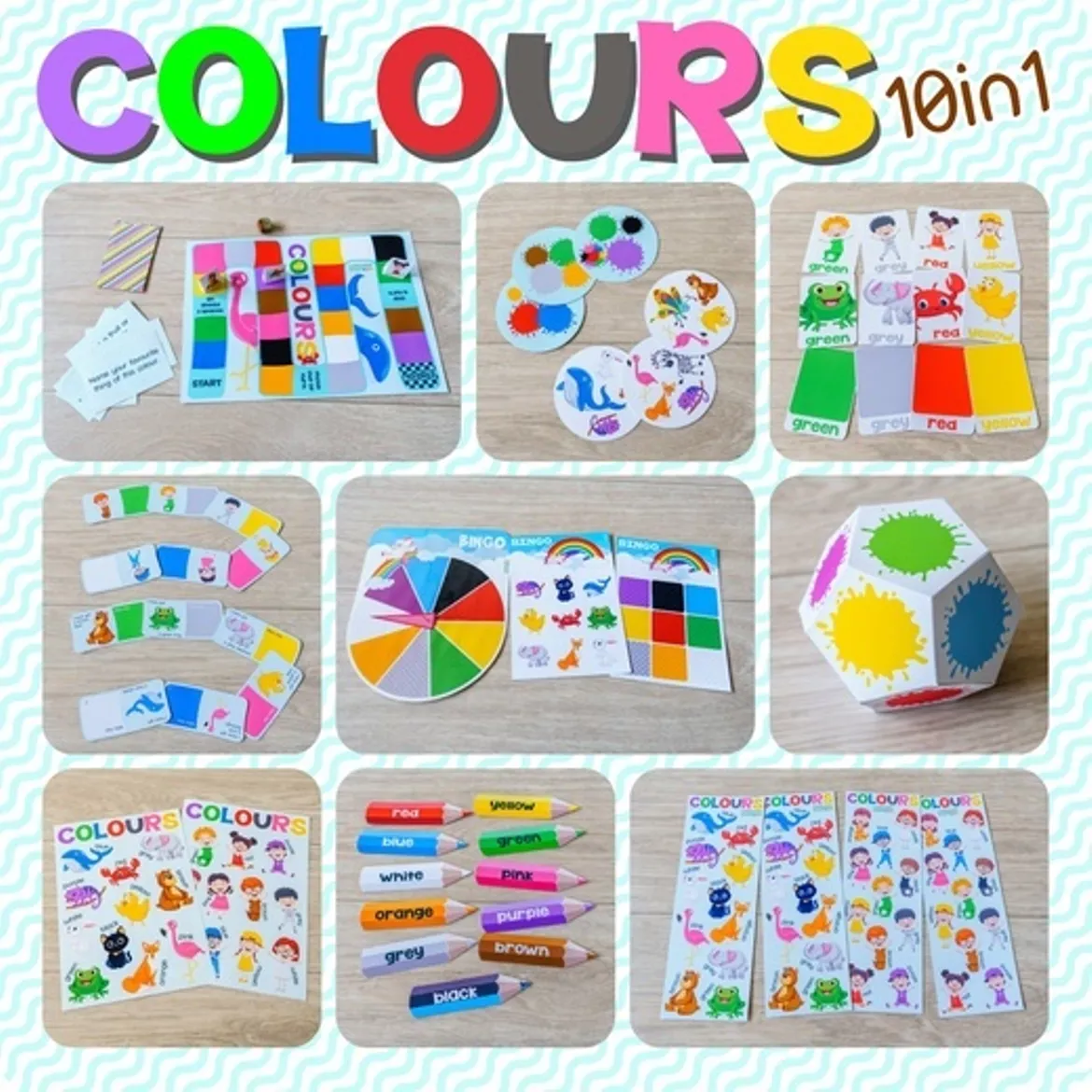 Bild in der Beschreibung des Unterrichtsmaterials Colours 10in1 von Language Stuff #1