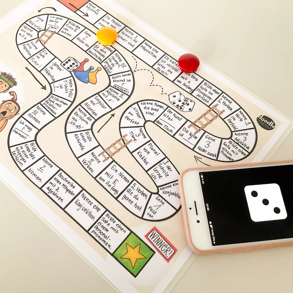 Bild in der Beschreibung des Unterrichtsmaterials DIY Brettspiel-Vorlagen zum selbst Gestalten / Spiele von Doodleteacher #1