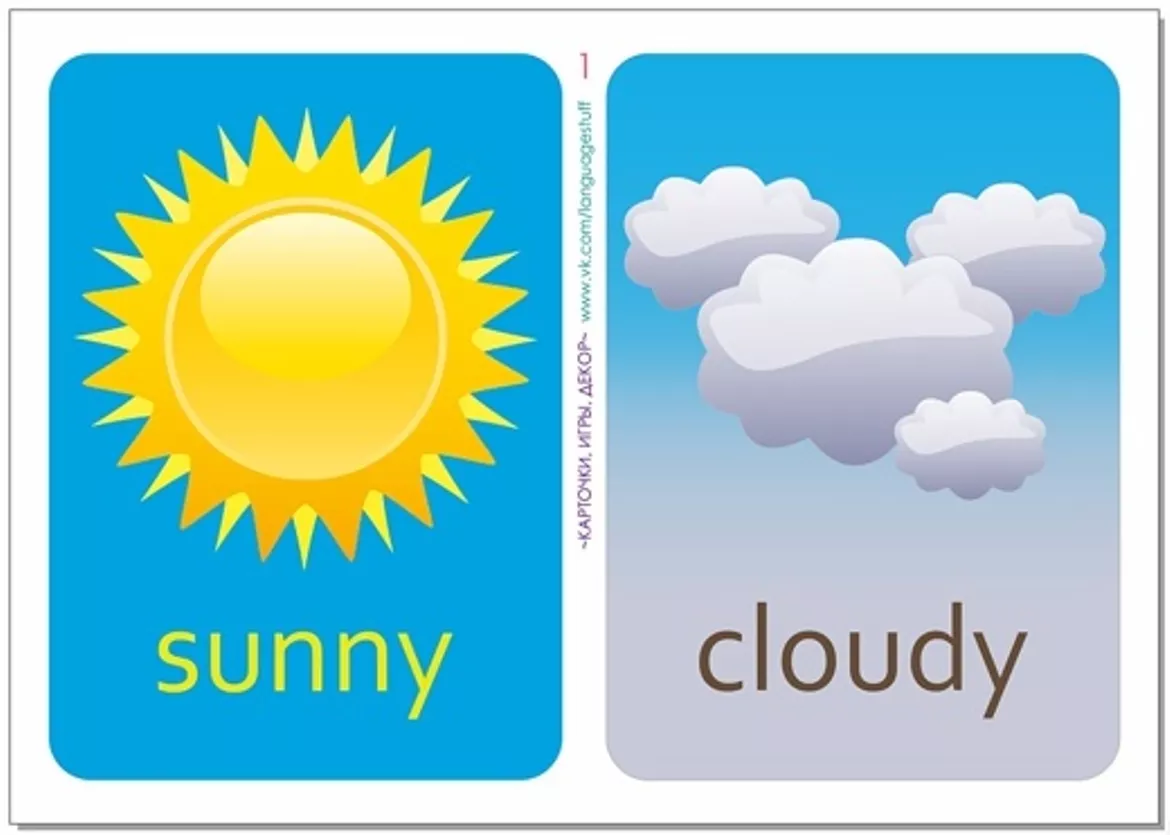 Bild in der Beschreibung des Unterrichtsmaterials Weather 2in1 von Language Stuff #6